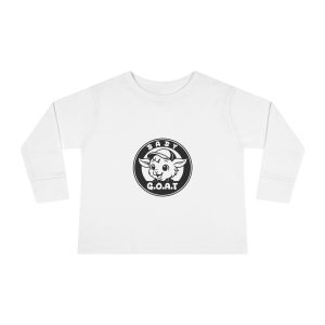 Baby G.O.A.T – Classic Edition Baby G.O.A.T. Toddler Long Sleeve Tee — Cute Goat Graphic Shirt for Kids