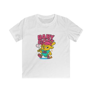 Skye the Cool Queen Kids Tee — "Baby Goat" Cute Cartoon Baseball Kid Shirt