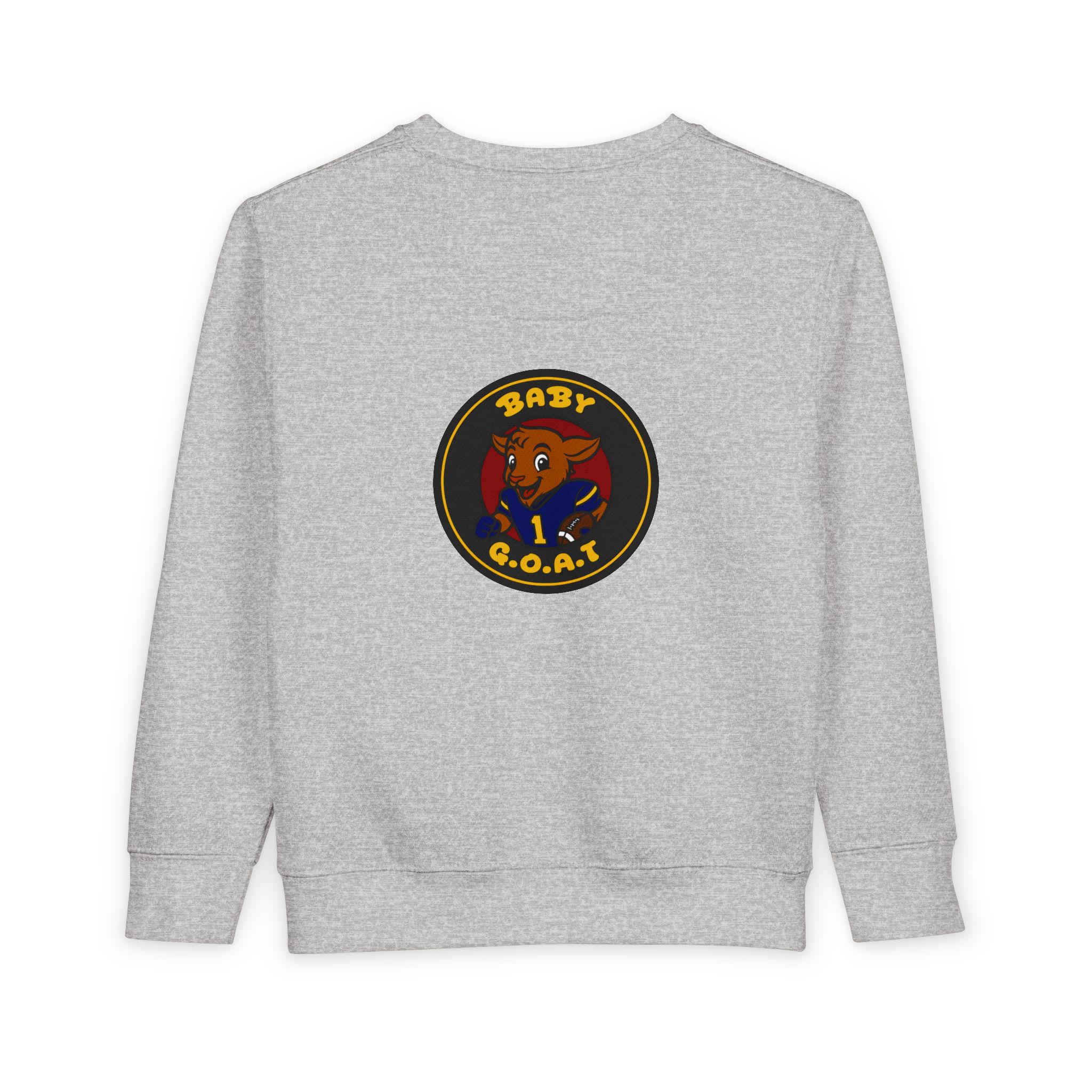 Davon The Touchdown Star Toddler Sweatshirt — 'Baby G.O.A.T.' Cute Goat Patch Crewneck for Kids - Image 6