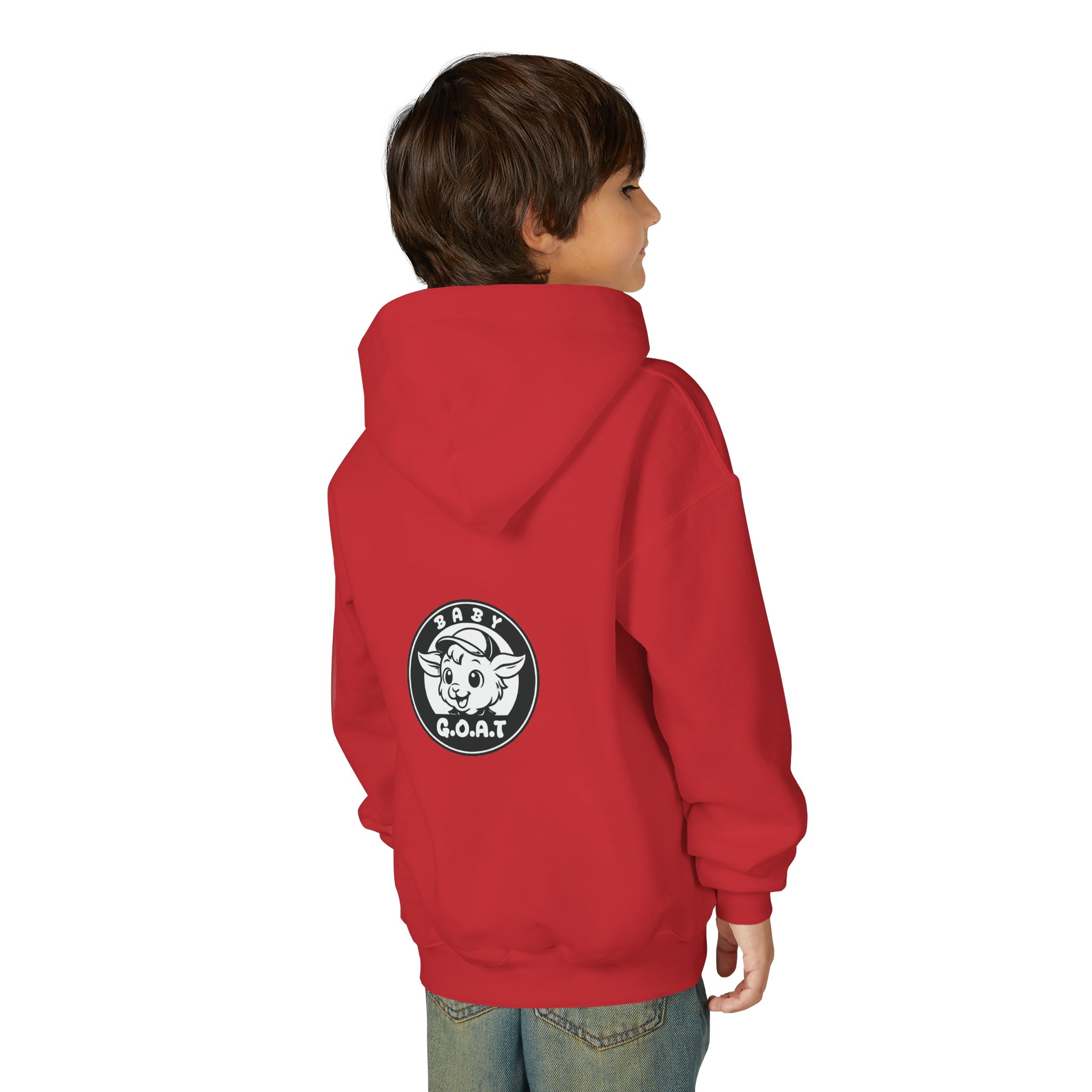Baby G.O.A.T – Classic Edition Youth Hoodie — "Baby G.O.A.T." Cute Goat Logo Pullover - Image 16