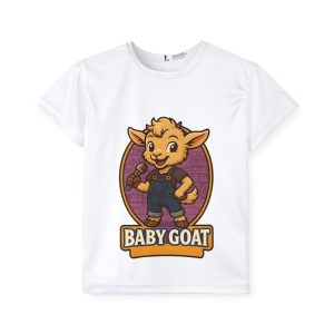 Ollie the Fix-It  Kids Jersey - Cute "Baby Goat" Cartoon Sports Tee for Children