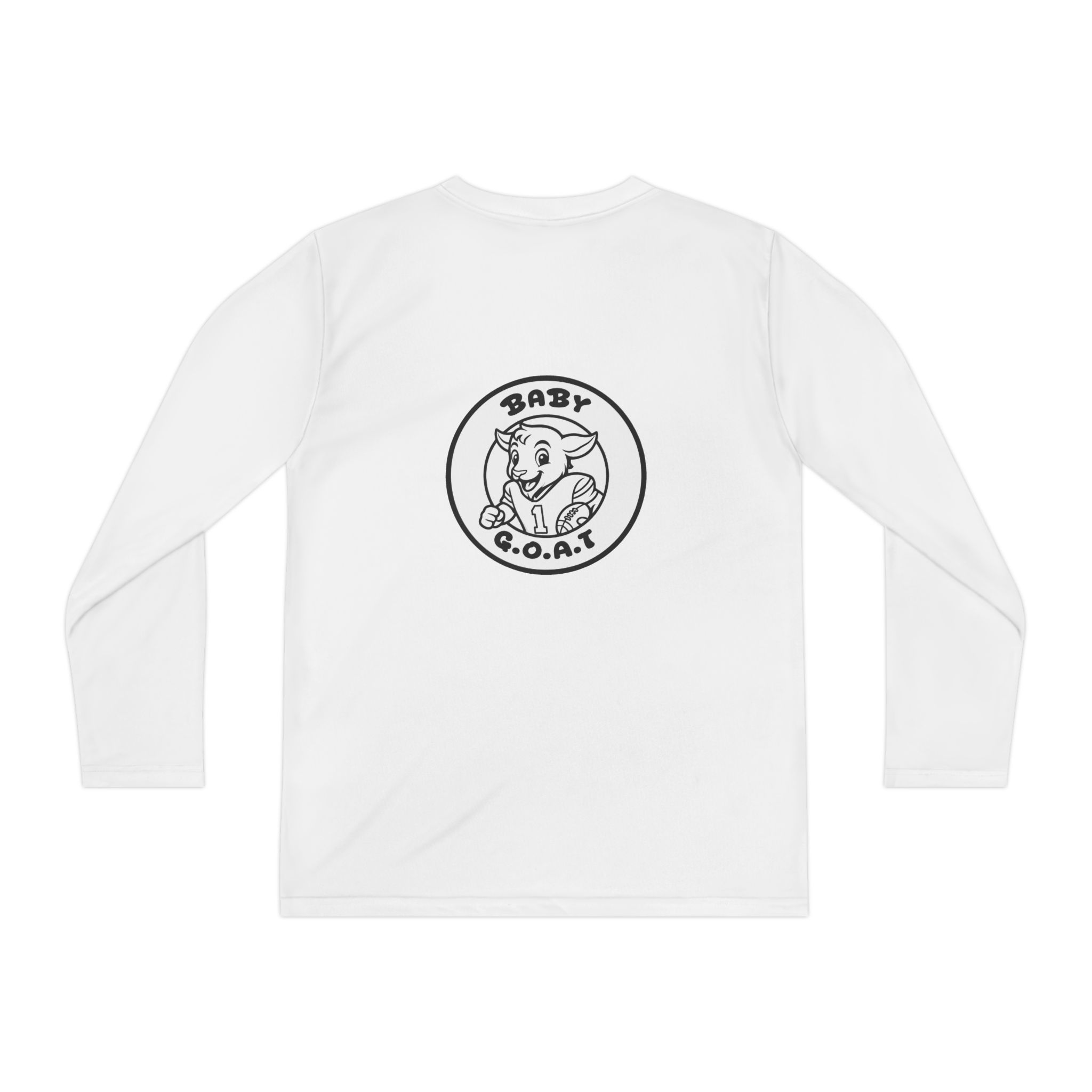 The Touchdown Star Youth Long Sleeve Tee — 'Baby G.O.A.T.' Cartoon Graphic - Image 2