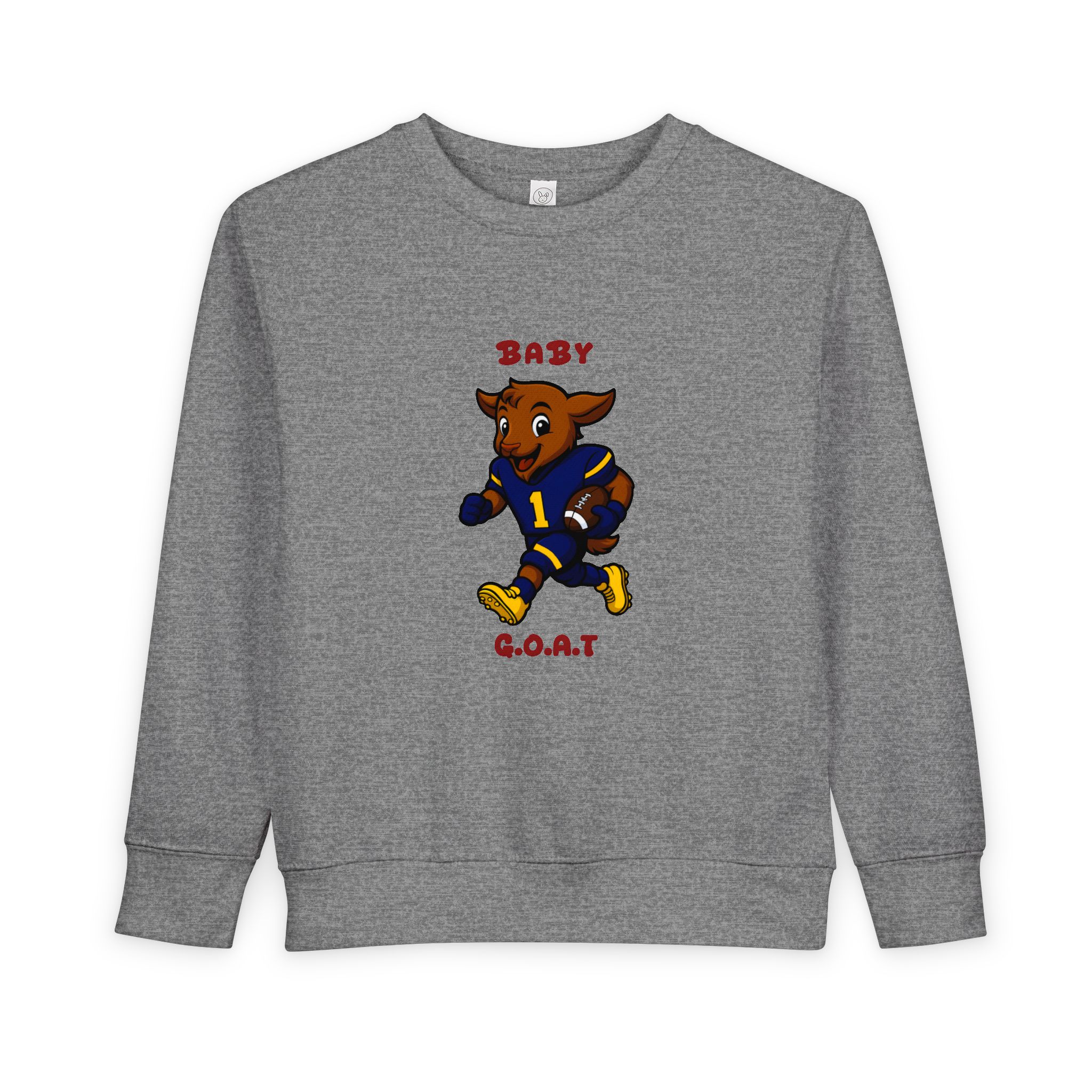 Davon The Touchdown Star In Action Toddler Goat Football Sweatshirt – "Baby G.O.A.T." Cute Kids Crewneck - Image 9