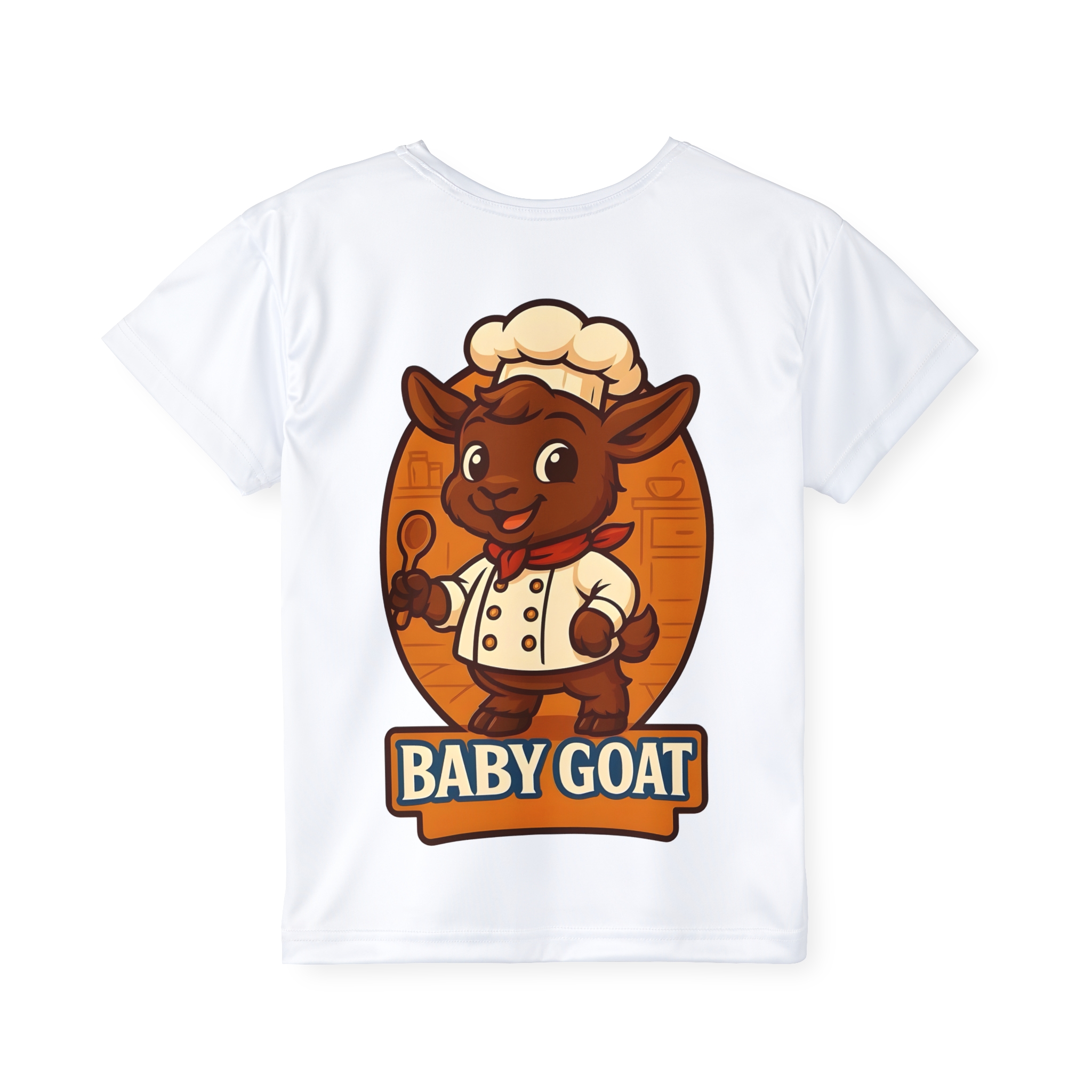 Kids Jersey — "Baby Goat" Cartoon Chef Graphic Sports Tee - Image 2