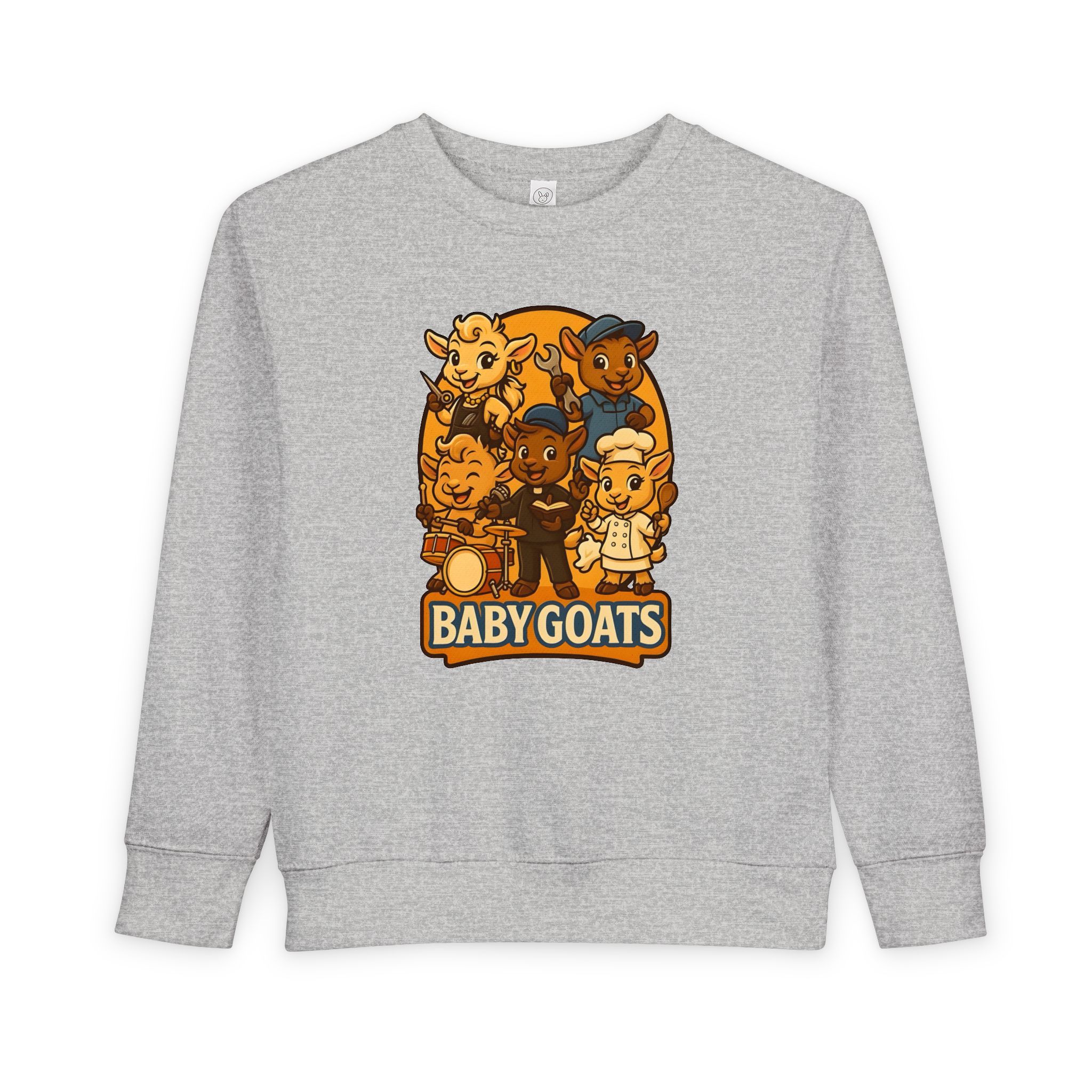 Baby Goats Toddler Sweatshirt — Cute Cartoon Farm Animal Pullover