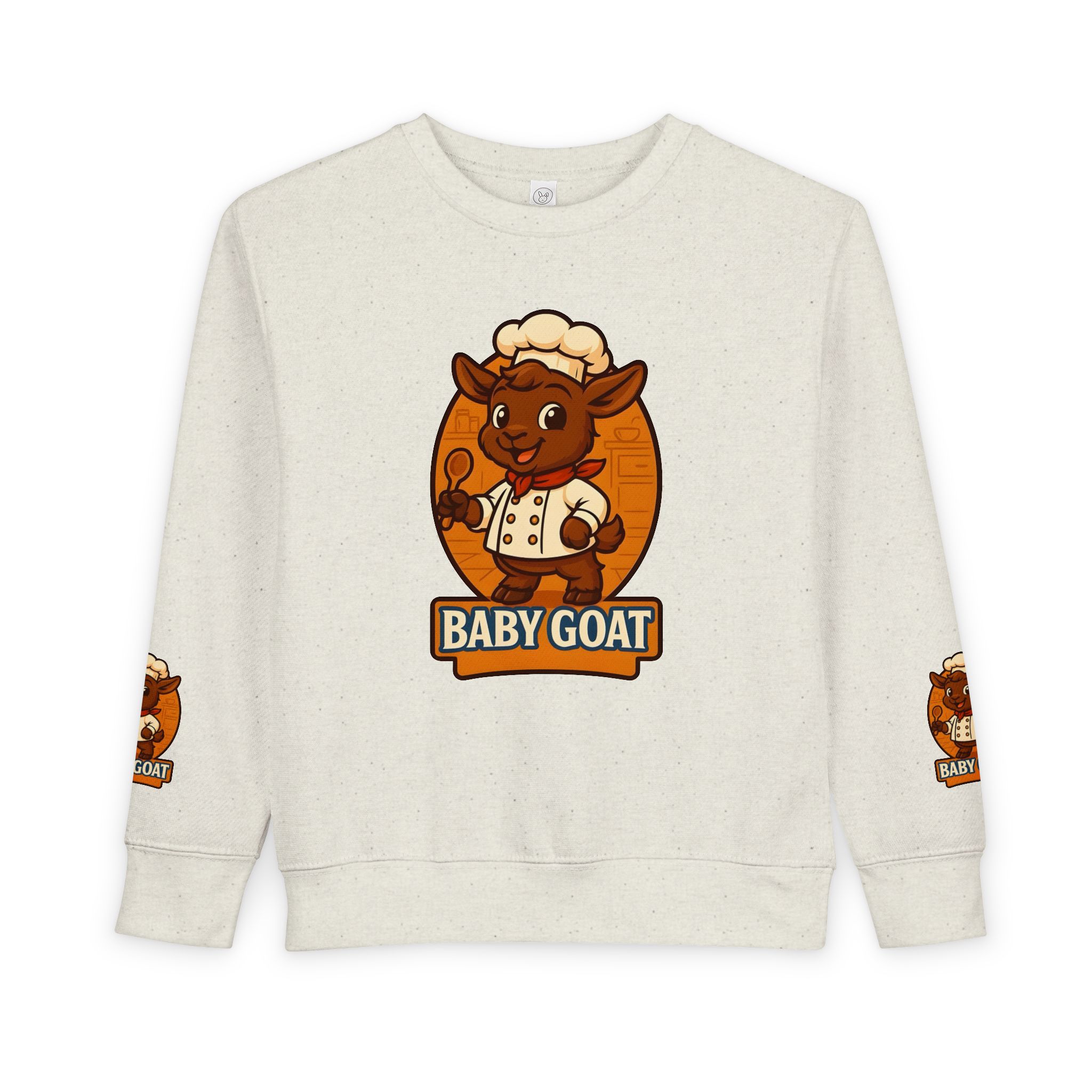Charlie the Chef Toddler Sweatshirt - Baby Goat Chef Graphic Pullover