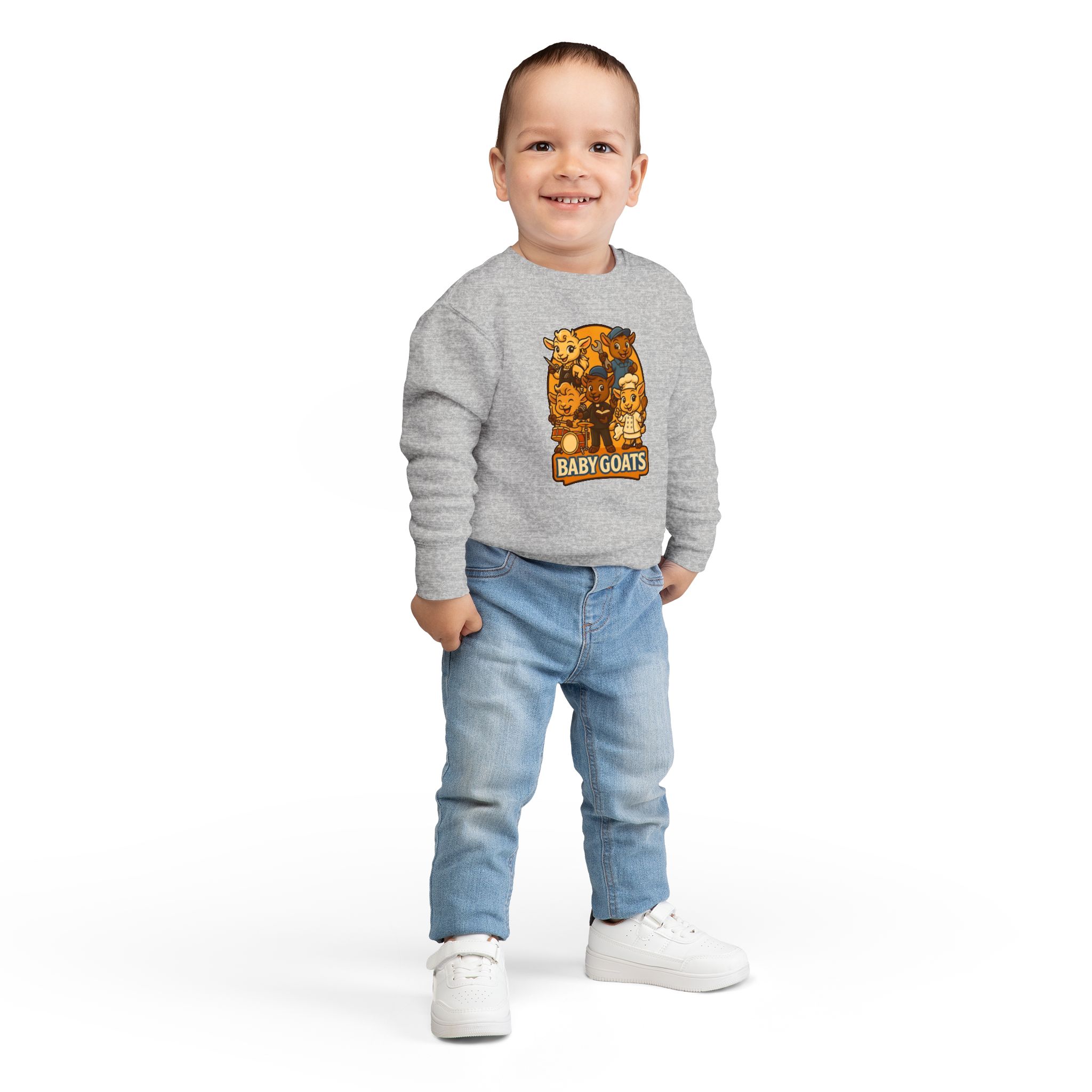 Baby Goats Toddler Sweatshirt — Cute Cartoon Farm Animal Pullover - Image 4