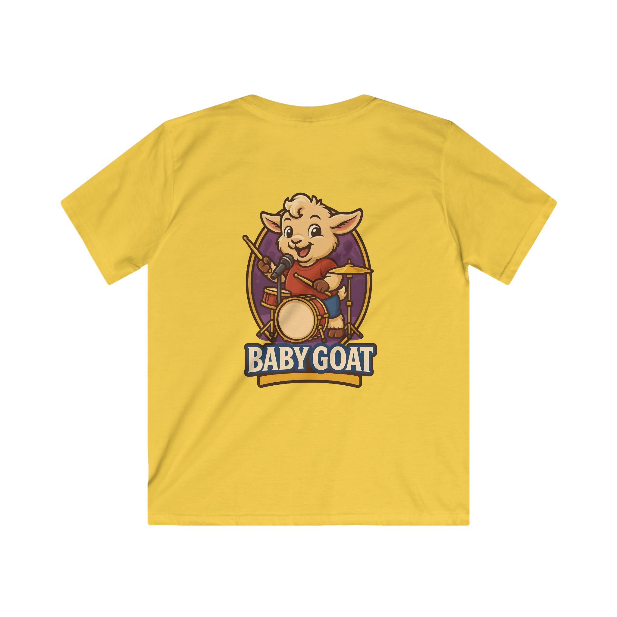 Kids Baby Goat Drummer Tee — Cute Animal Music Shirt for Toddlers - Image 4