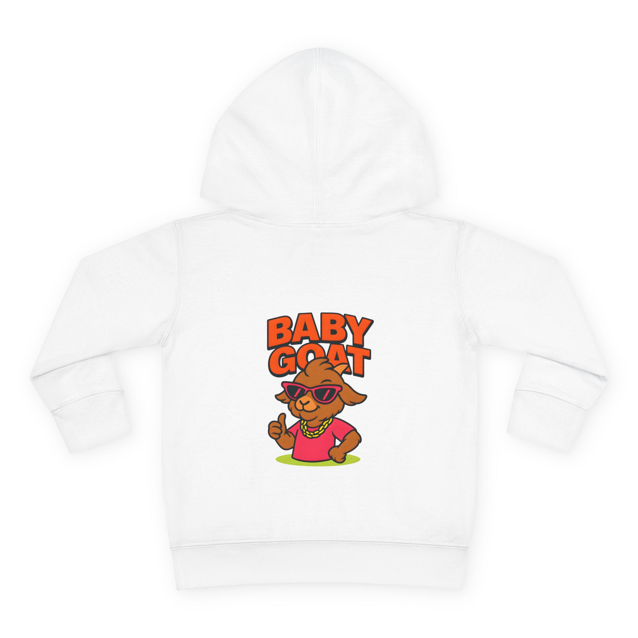 Skye the Style Queen Baby Goat Toddler Hoodie — Cute Cartoon 'Baby Goat' Pullover for Kids - Image 2