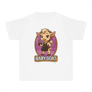 Joy the Stylist Baby Goat Youth Tee – Cute Cartoon Kid’s T-Shirt