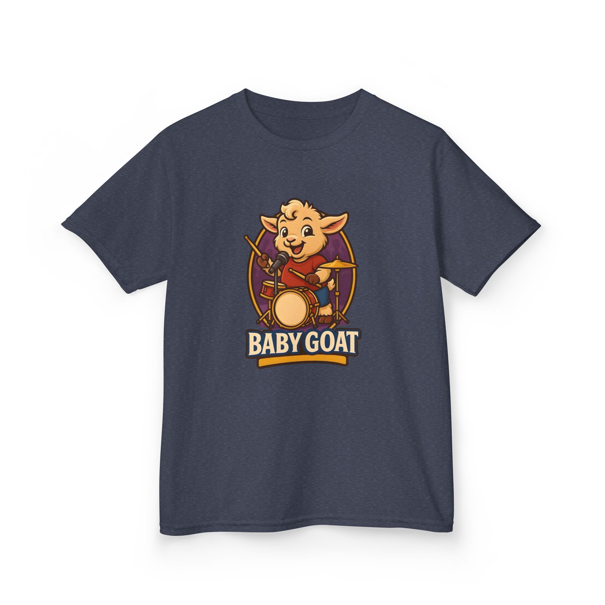 Kids T-Shirt — Cute 'Baby Goat' Cartoon Drum Player Tee for Toddlers - Image 15