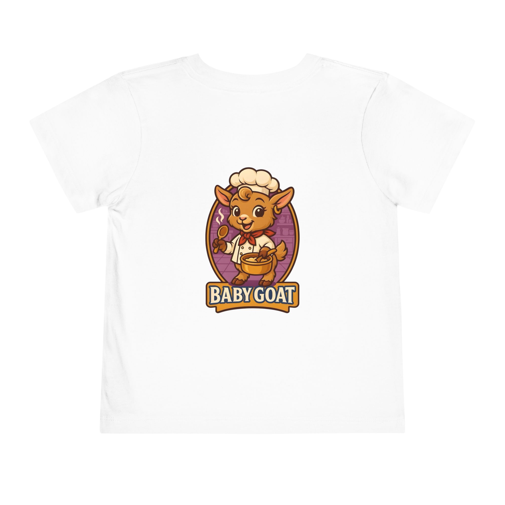Toddler Tee — Cute 'Baby Goat' Cartoon Chef Kids Shirt - Image 2