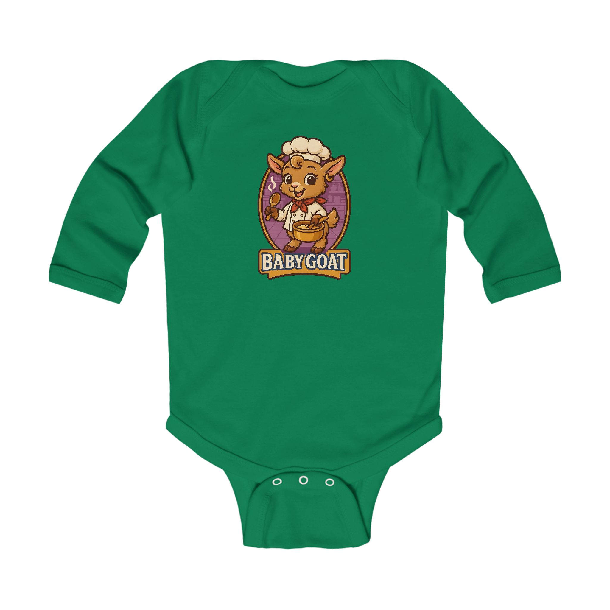 Baby Goat Infant Bodysuit — Cute Cartoon Kid Goat Graphic