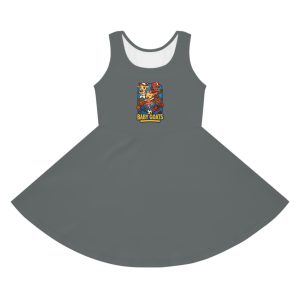 The Little Champs Crew Baby Goats Girls' Sundress — Cute Cartoon Kids' Sleeveless Dress