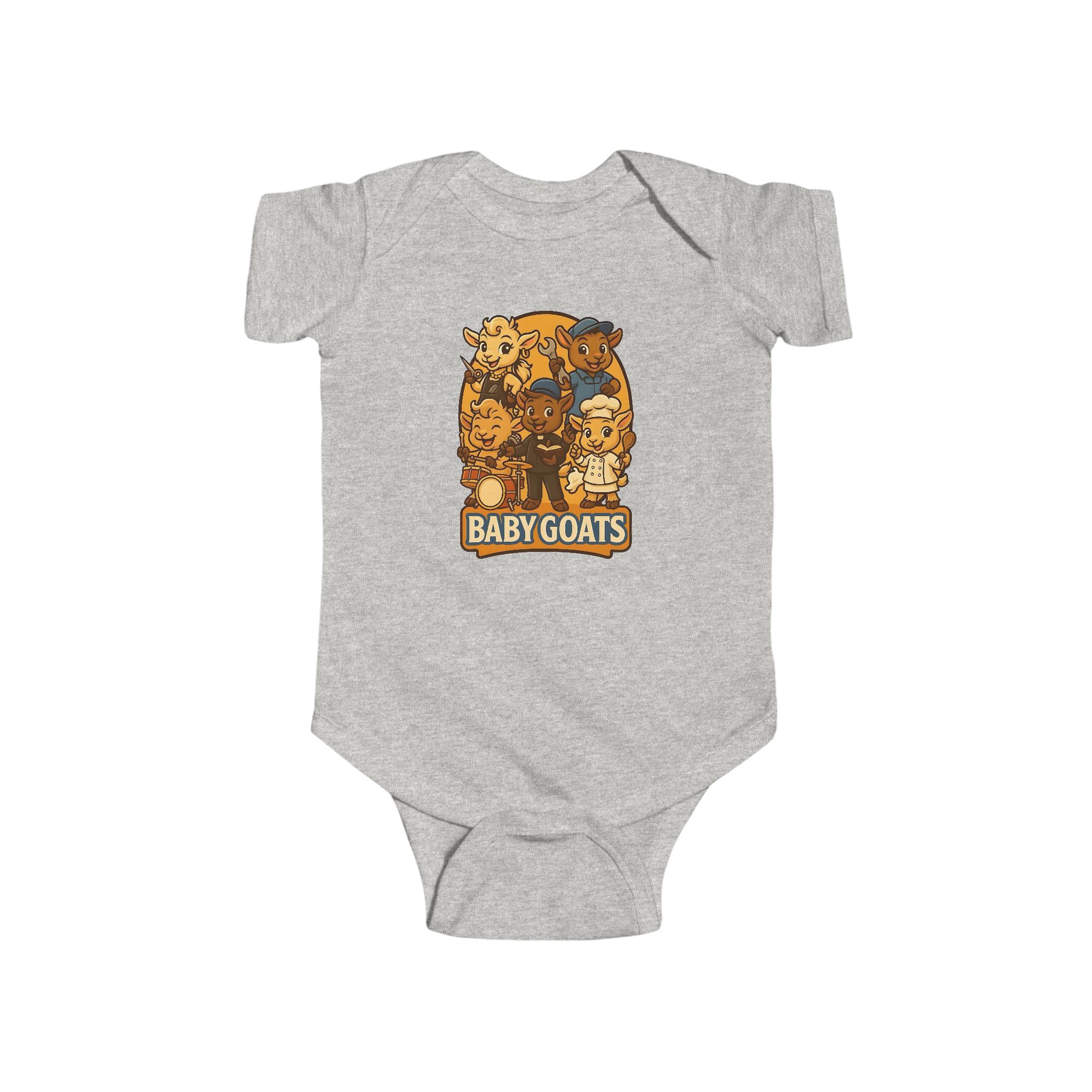 Baby Goats Infant Bodysuit — Cute Cartoon Kids Onesie - Image 4