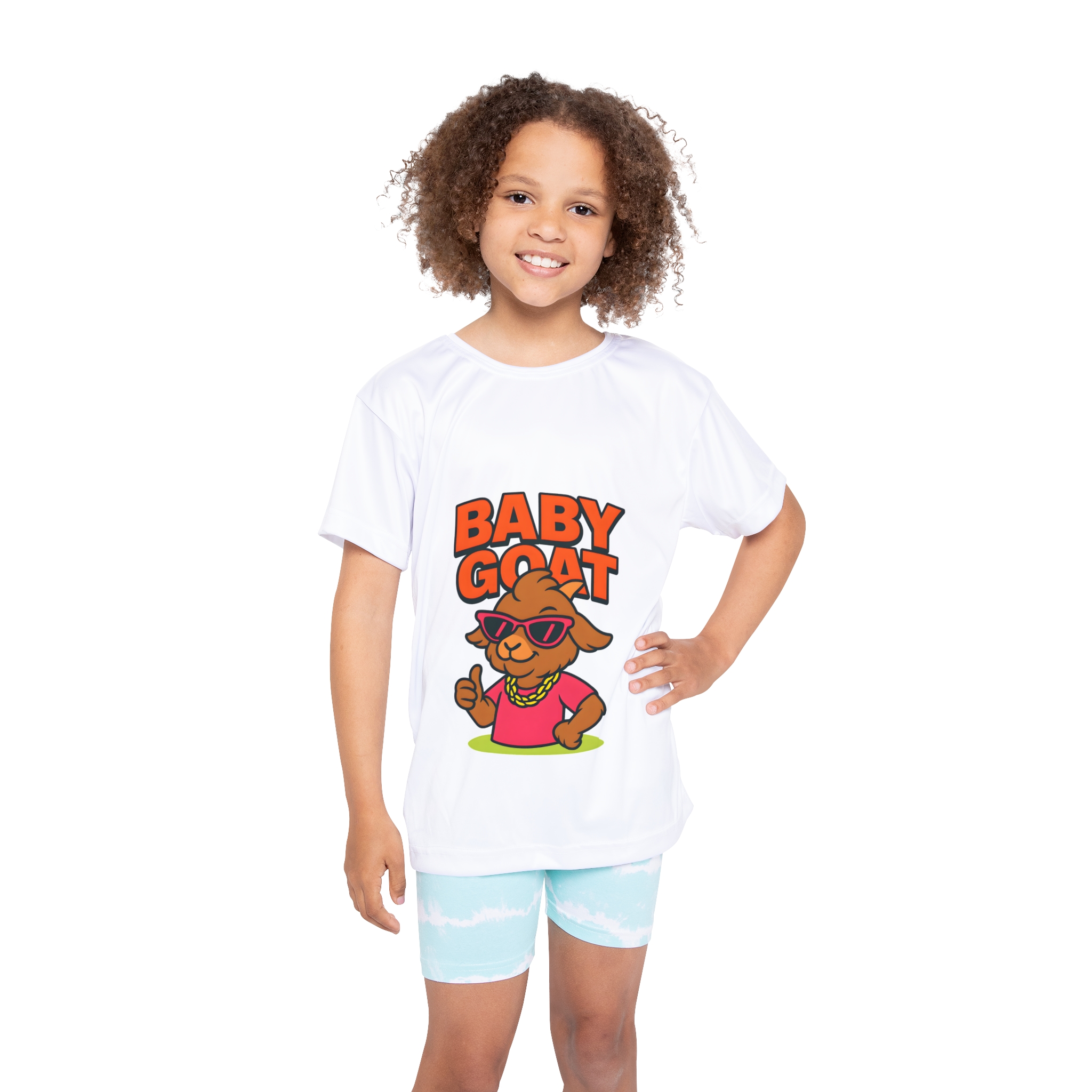 Skye the Style Queen Kids Jersey — "Baby Goat" Cute Cartoon Sports Tee for Children - Image 4