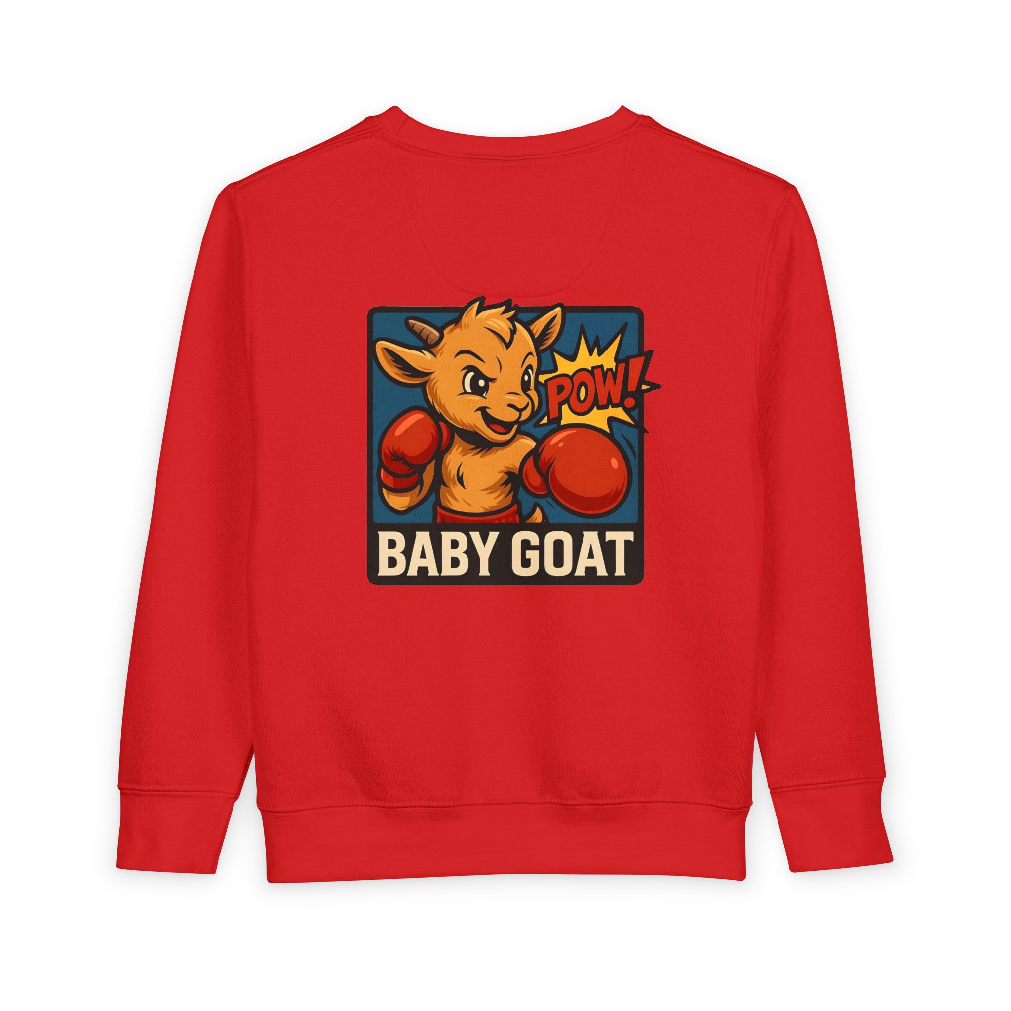 Baby G.O.A.T – Benny the Boxer Baby Goat Boxing Toddler Sweatshirt — Cute 'Baby Goat' Graphic Pullover - Image 14