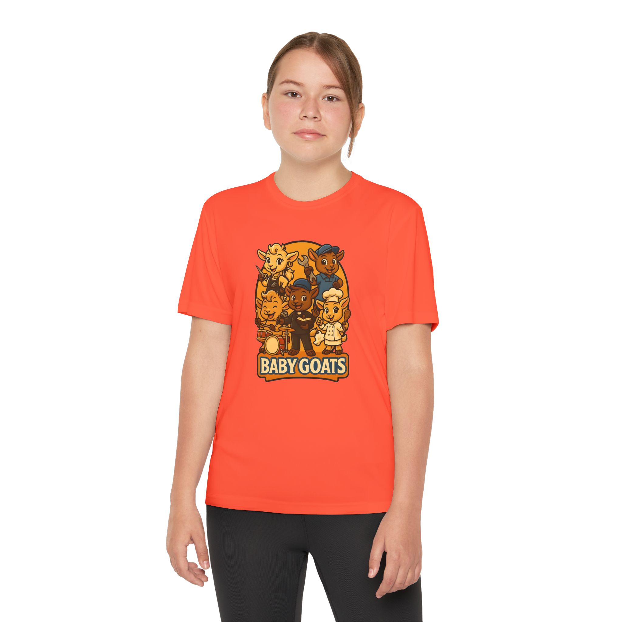 Kids' Baby Goats Graphic Tee – Youth Animal Crew Shirt - Image 8