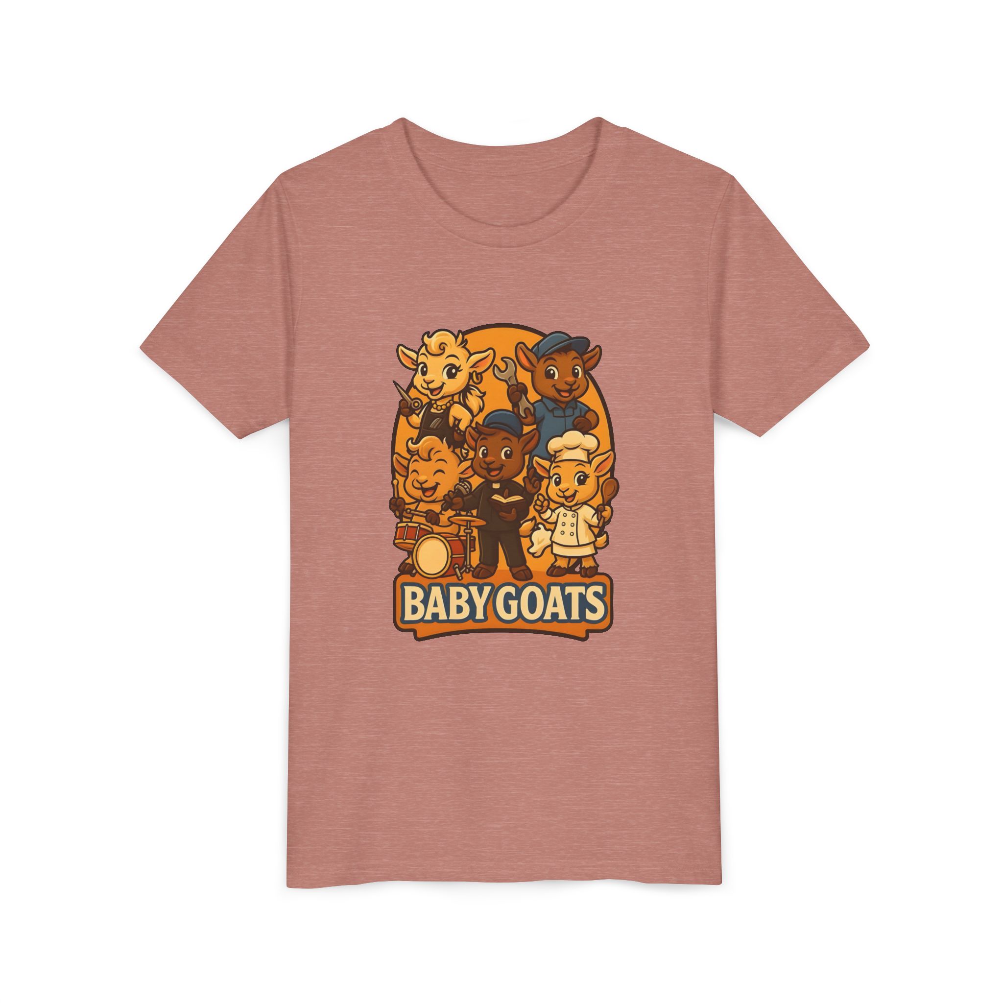 Baby Goats Kids T‑Shirt — Cute Cartoon Baby Goats Graphic Tee for Toddlers & Kids - Image 7