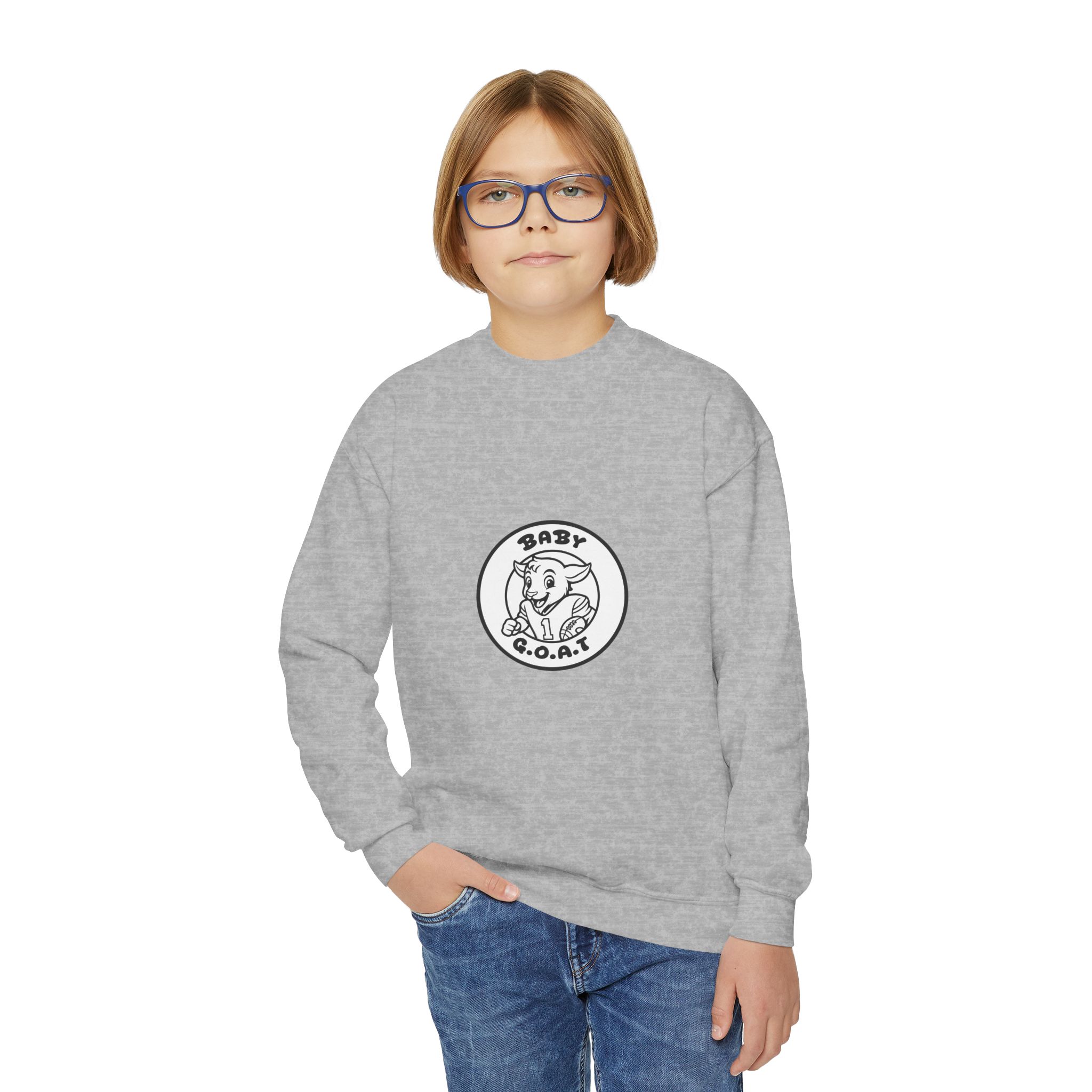 The Touchdown Star Baby G.O.A.T. Youth Crewneck Sweatshirt - Image 11
