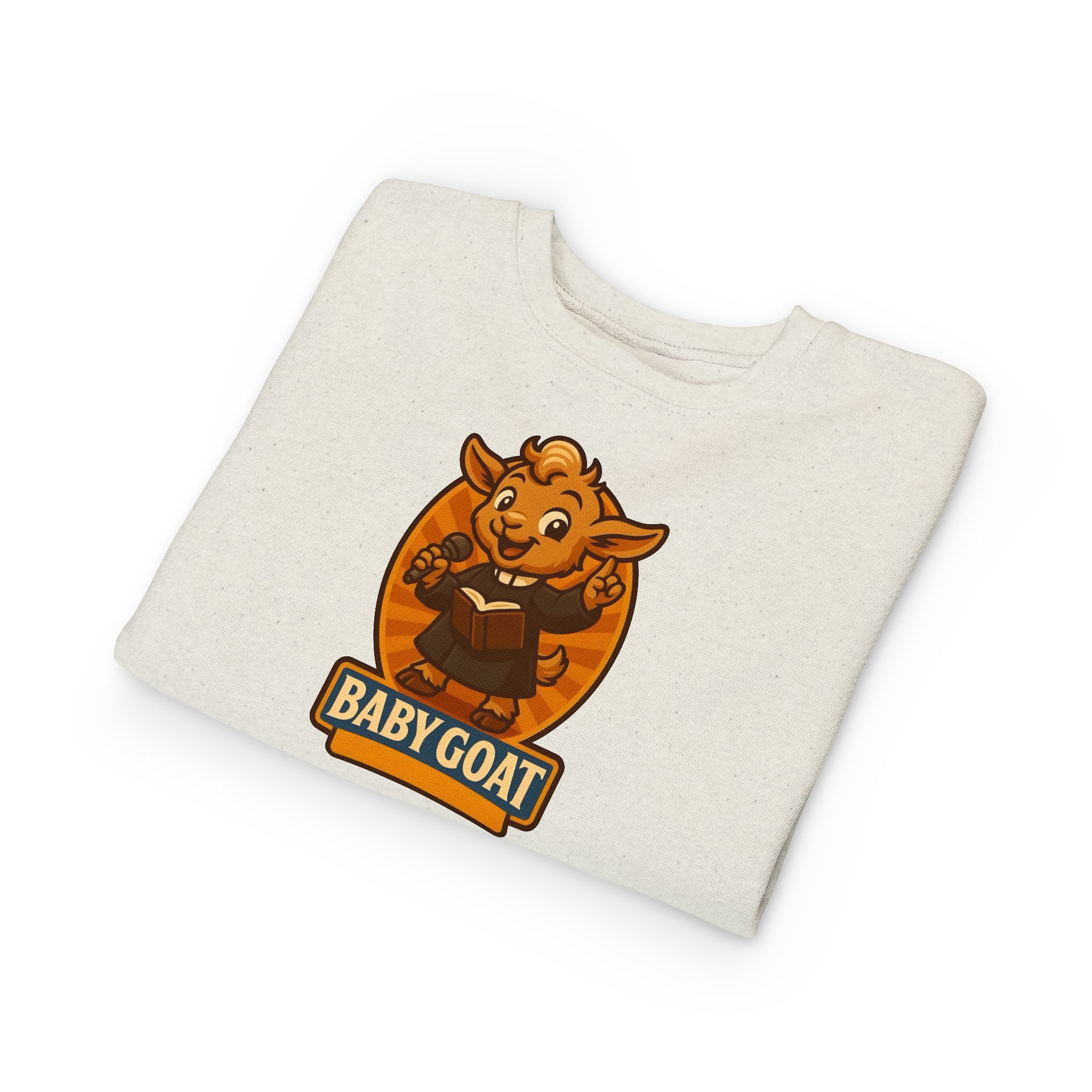 Baby Goat Toddler Sweatshirt — Cute Cartoon Goat Graphic Pullover - Image 3