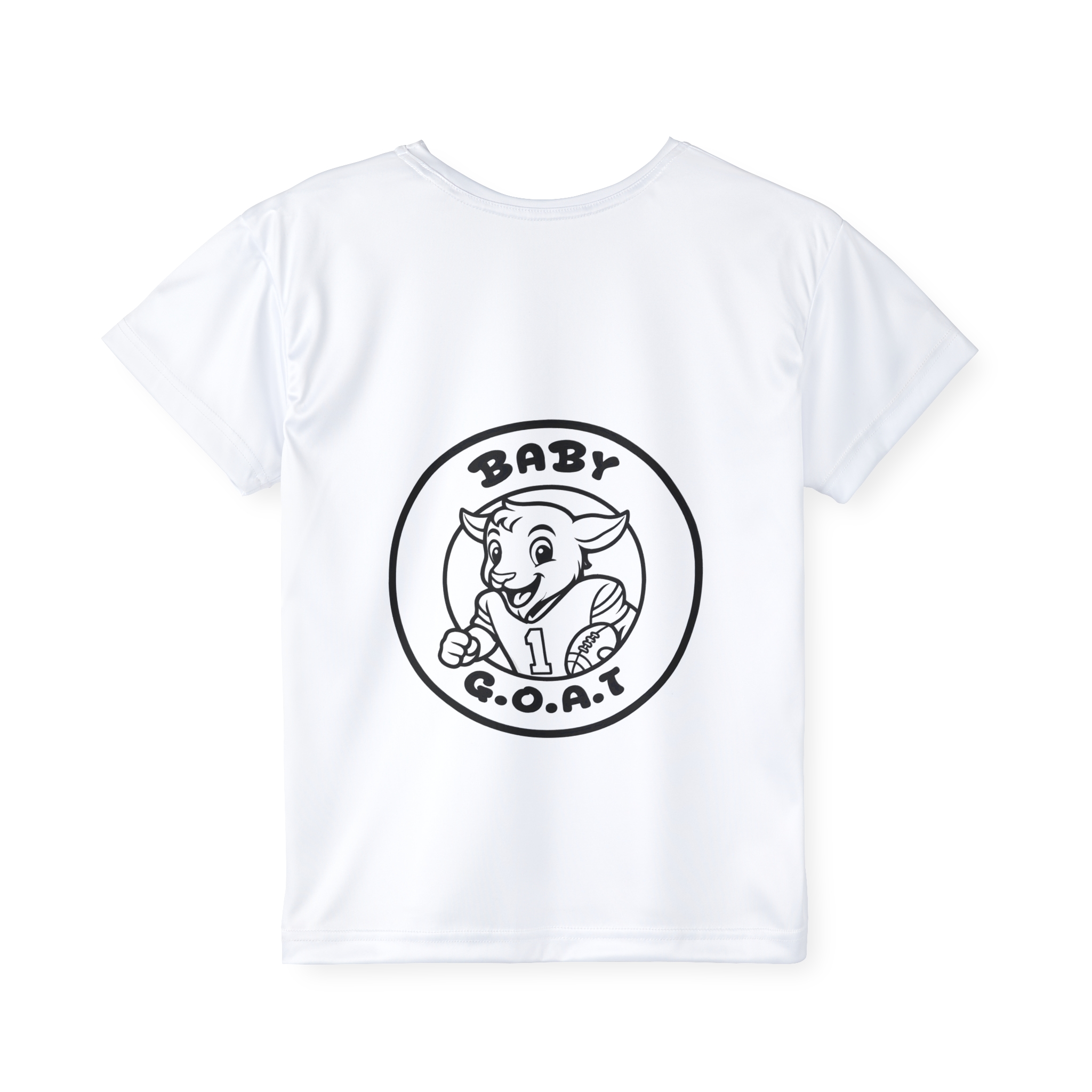 The Touchdown Star Kids Jersey — 'Baby G.O.A.T.' Sports Tee with Cute Goat Mascot - Image 2