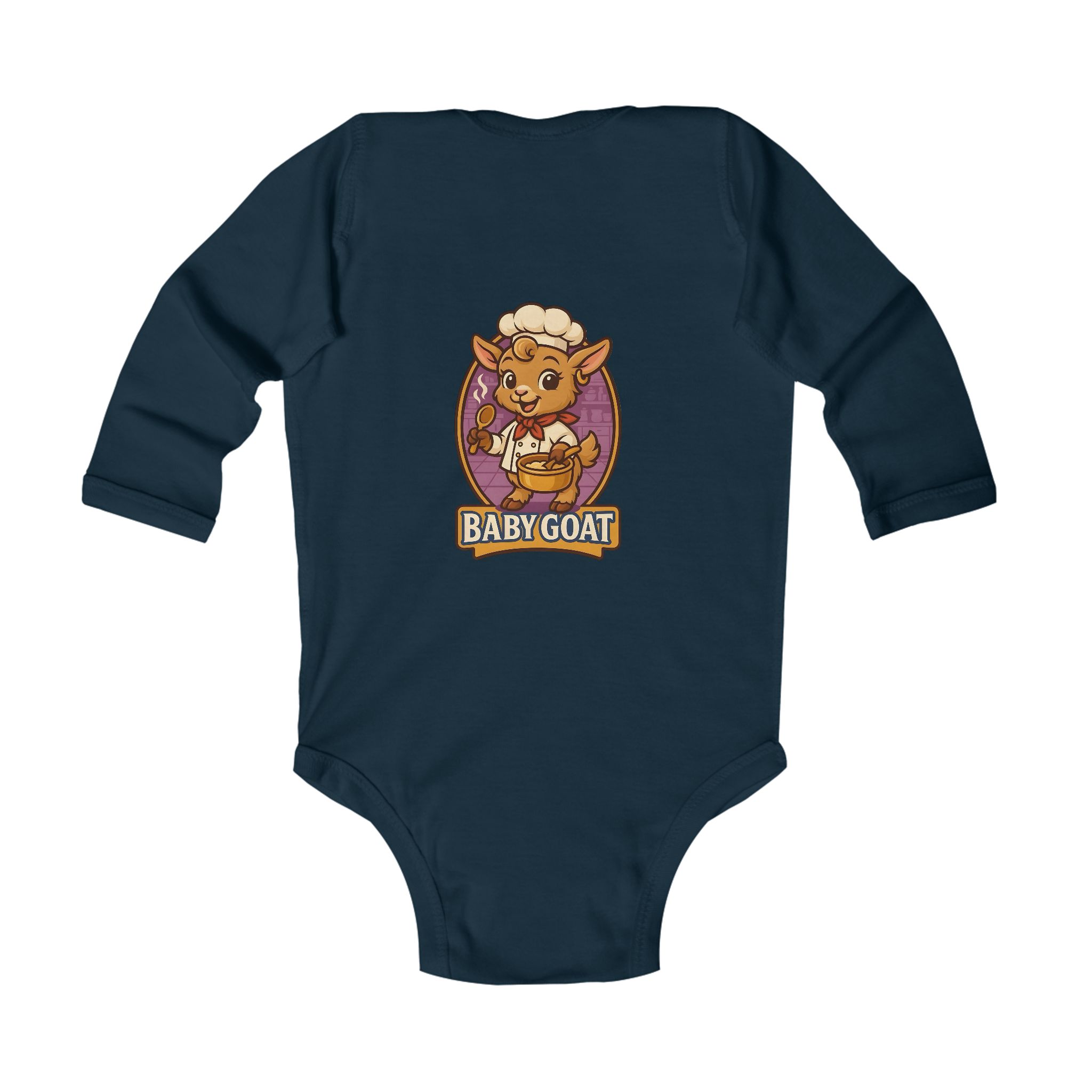 Baby Goat Infant Bodysuit — Cute Cartoon Kid Goat Graphic - Image 4