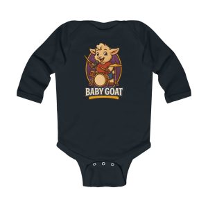 Baby Goat Infant Bodysuit — Cute Drummer Kid Graphic
