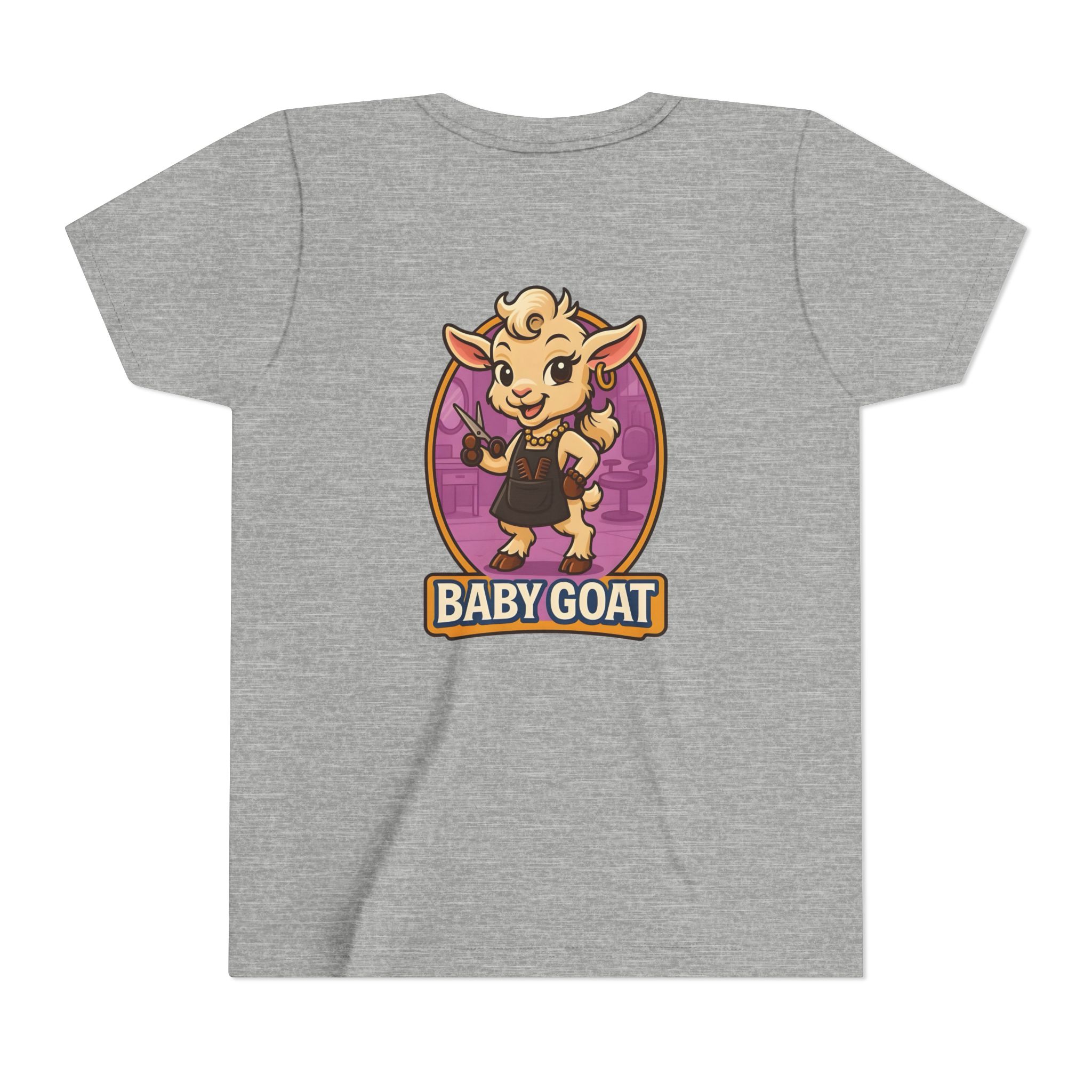 Joy the Stylist Baby Goat Youth T‑Shirt — Cute Cartoon Kid Tee with 'Baby Goat' Text - Image 14