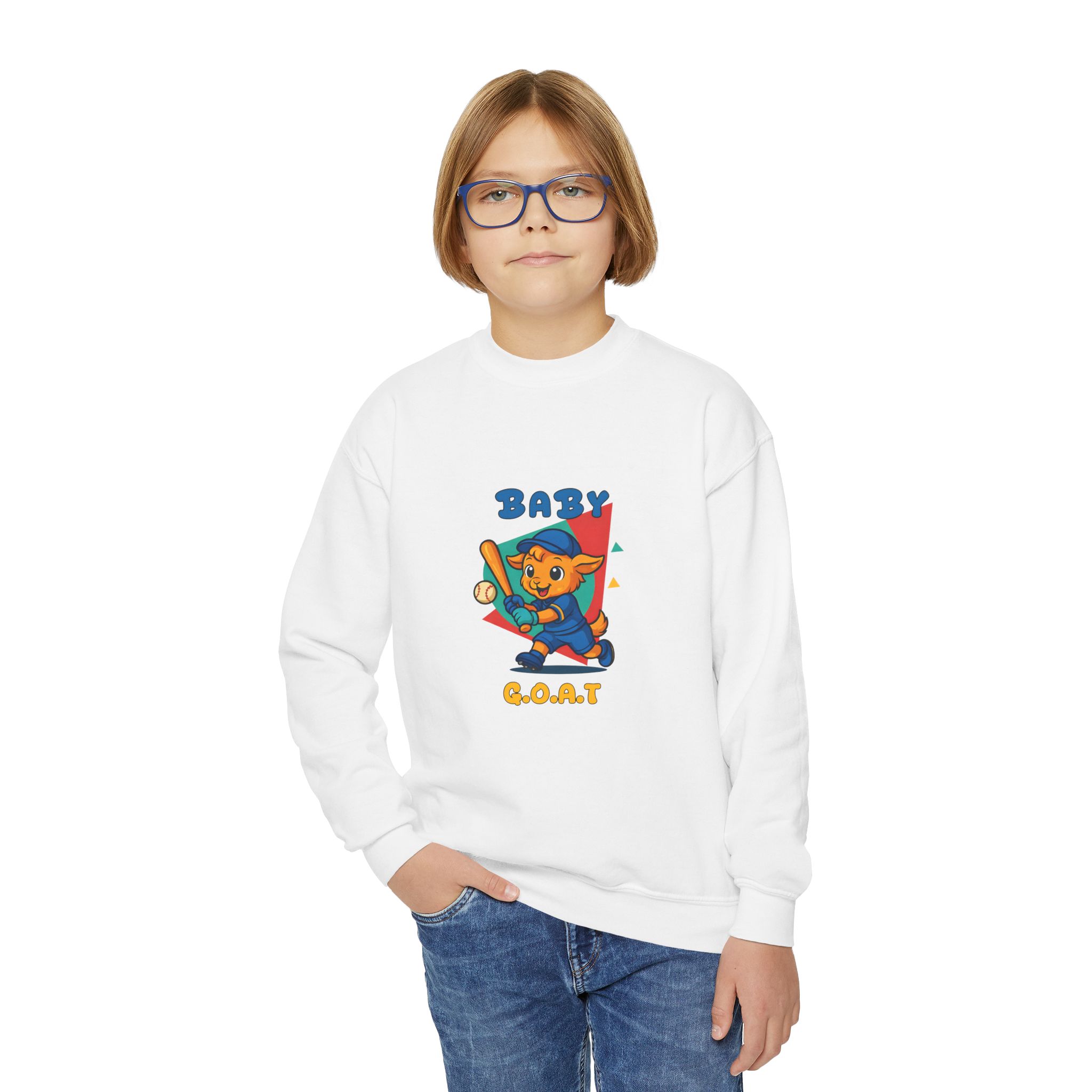 Barry the Slugger Youth Crewneck Sweatshirt - Image 3