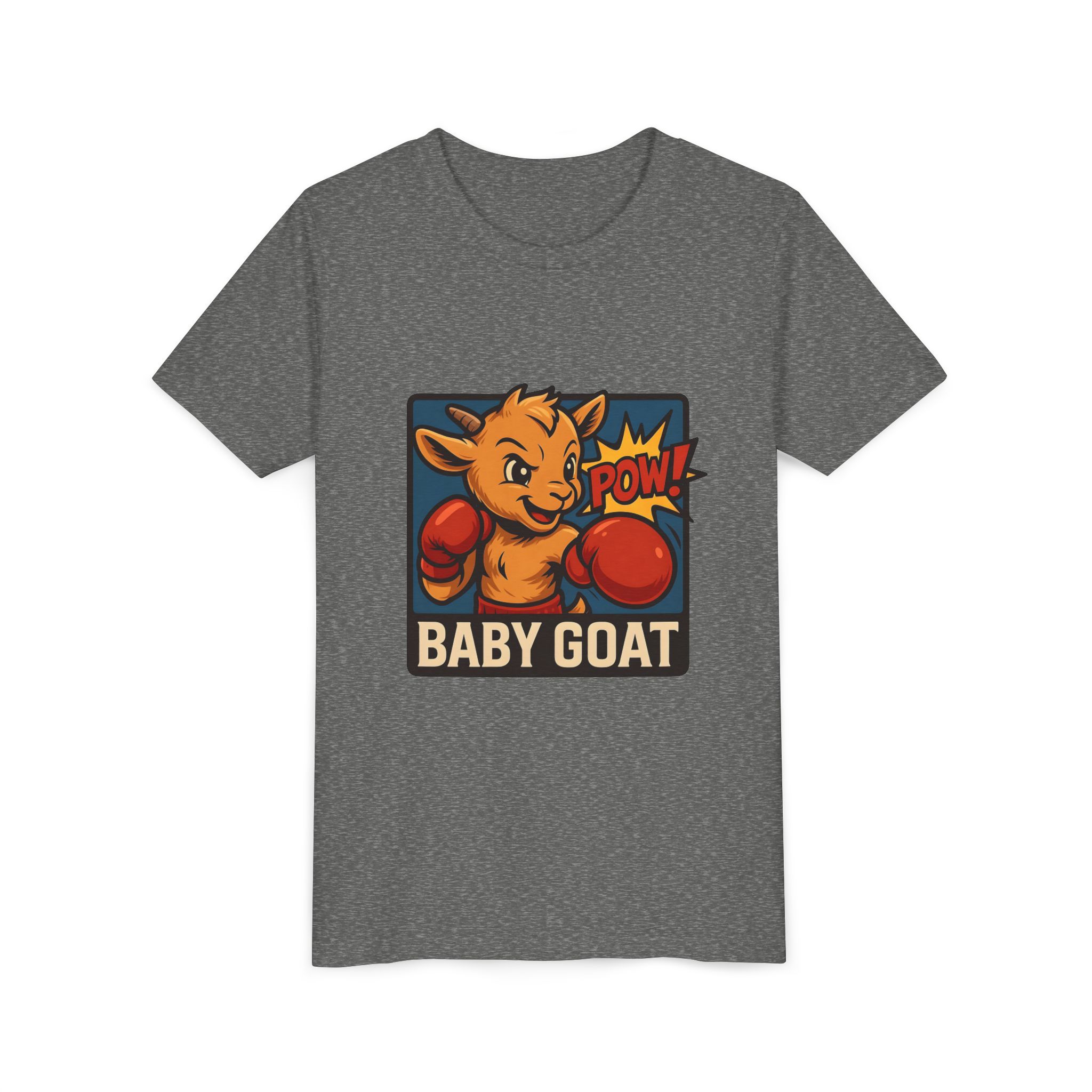 Baby G.O.A.T – Benny the Boxer Youth Tee — "Baby Goat" Boxing Cartoon Kids Shirt - Image 7