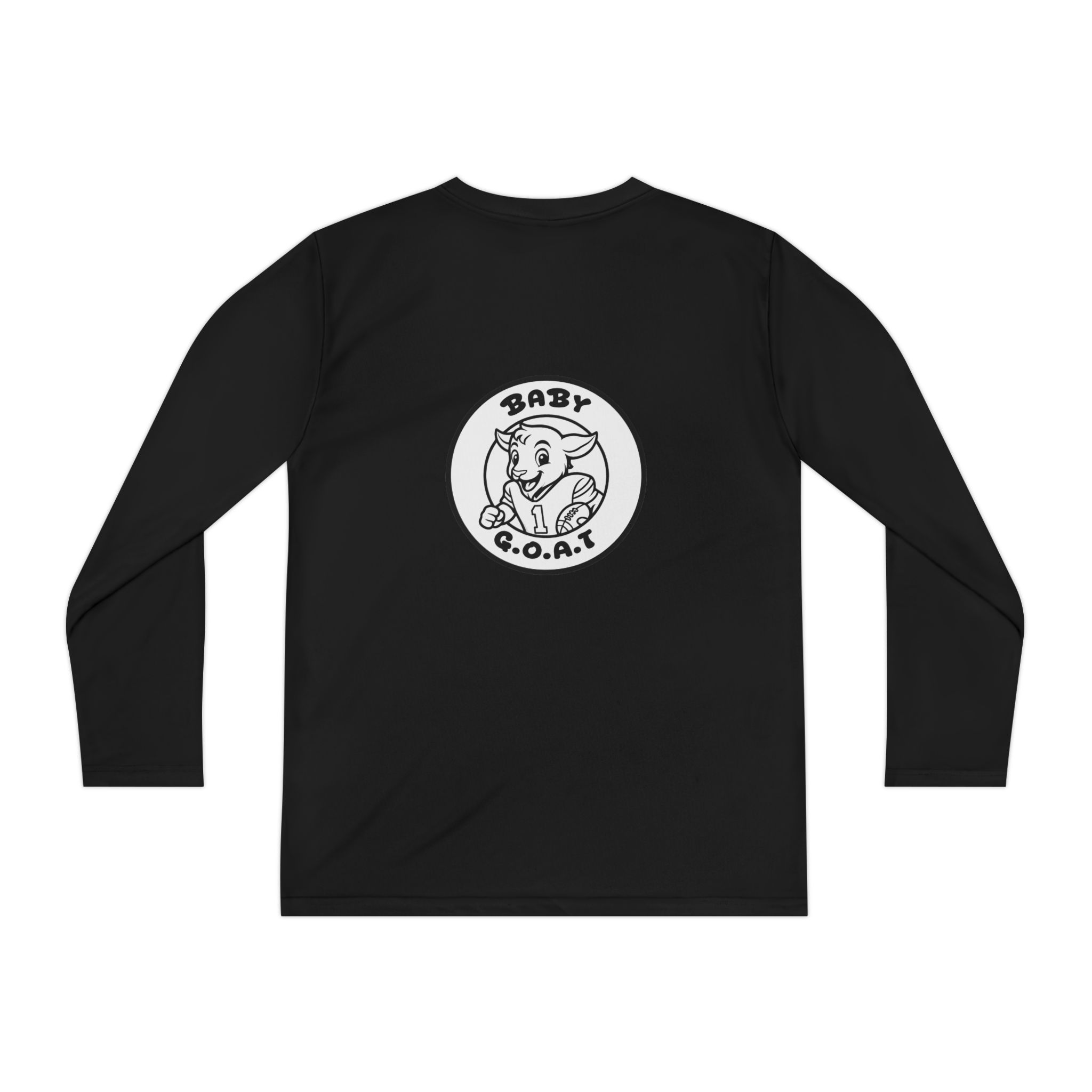 The Touchdown Star Youth Long Sleeve Tee — 'Baby G.O.A.T.' Cartoon Graphic - Image 10