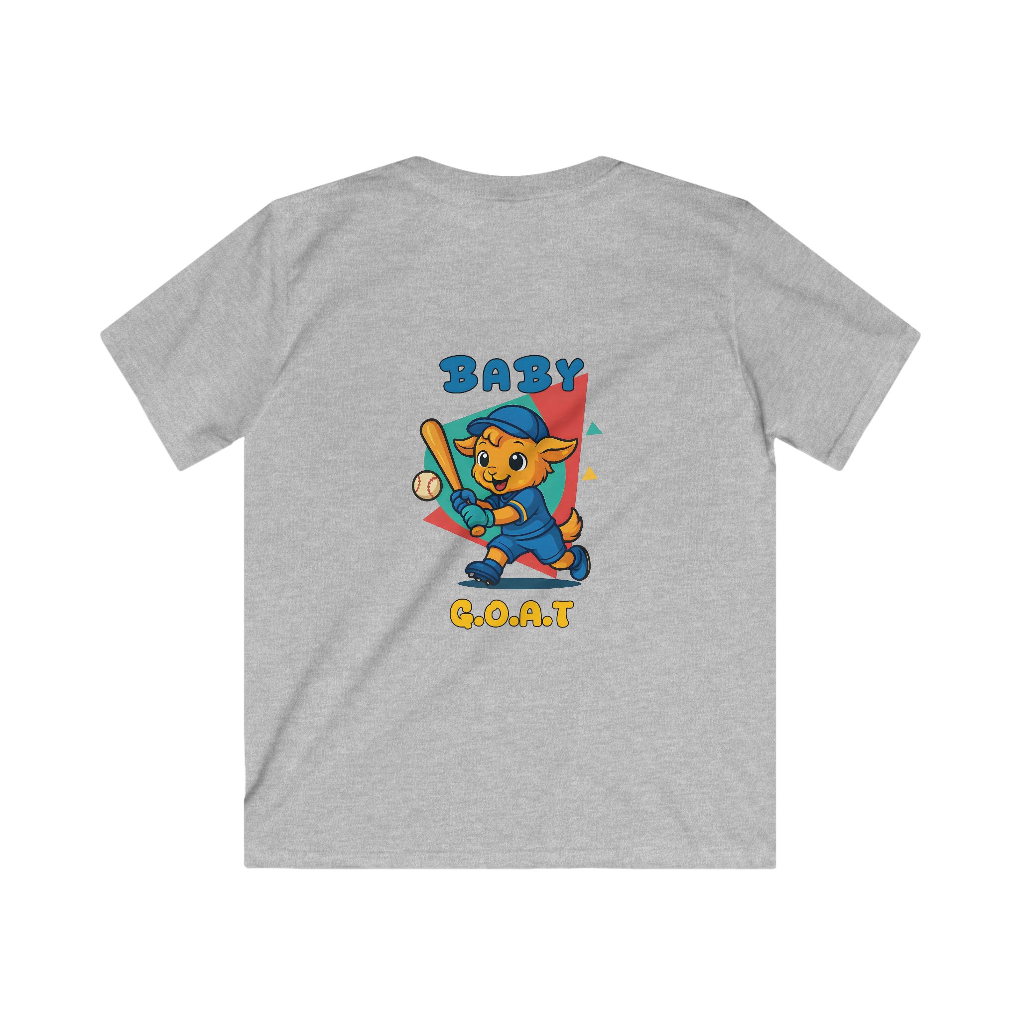 Barry the Slugger Kids Tee — 'Baby G.O.A.T.' Cute Baseball Bear Graphic Shirt - Image 4