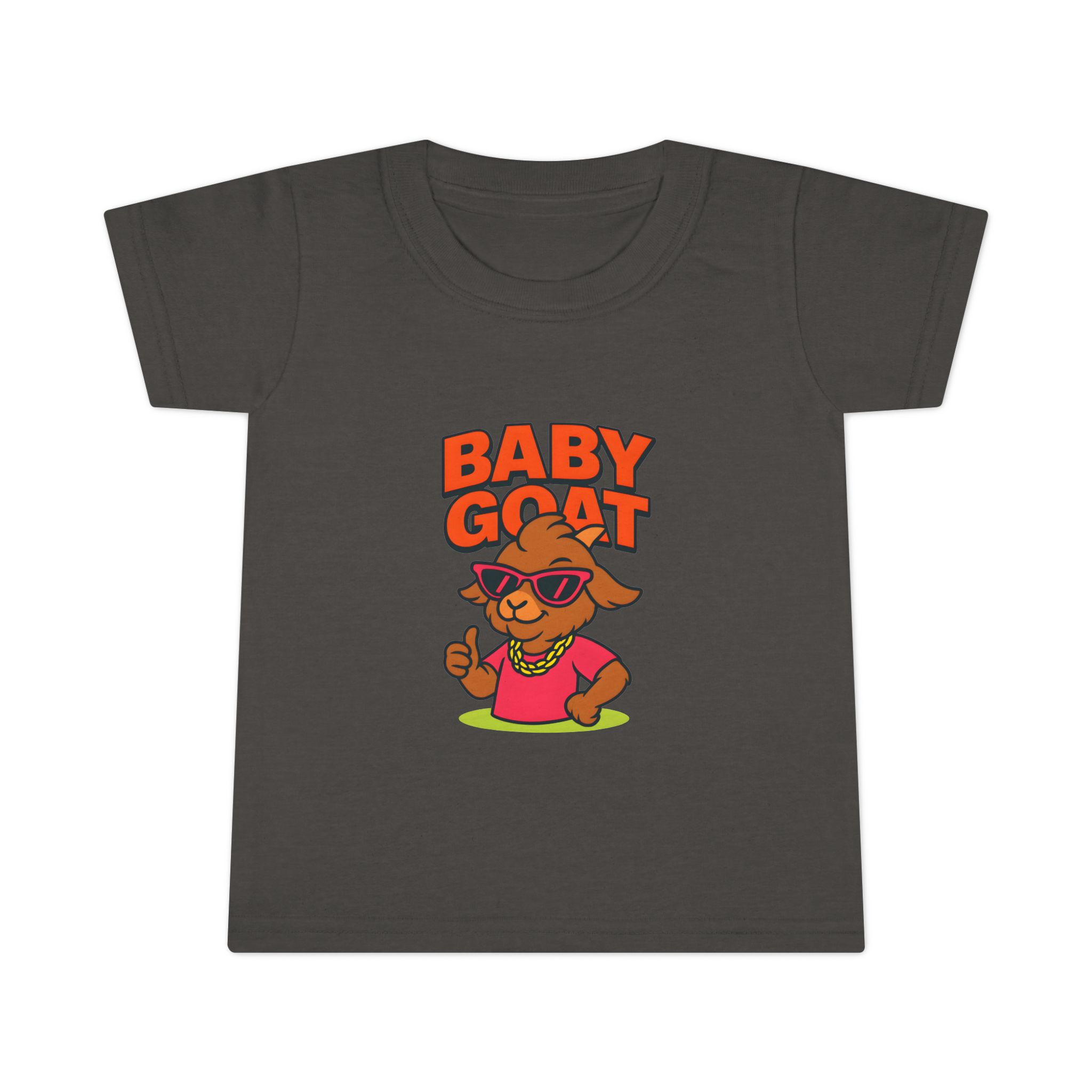 Skye the Style Queen Baby Goat Toddler T-Shirt — Cute Cartoon Kid’s Tee with 'BABY GOAT' Design - Image 7