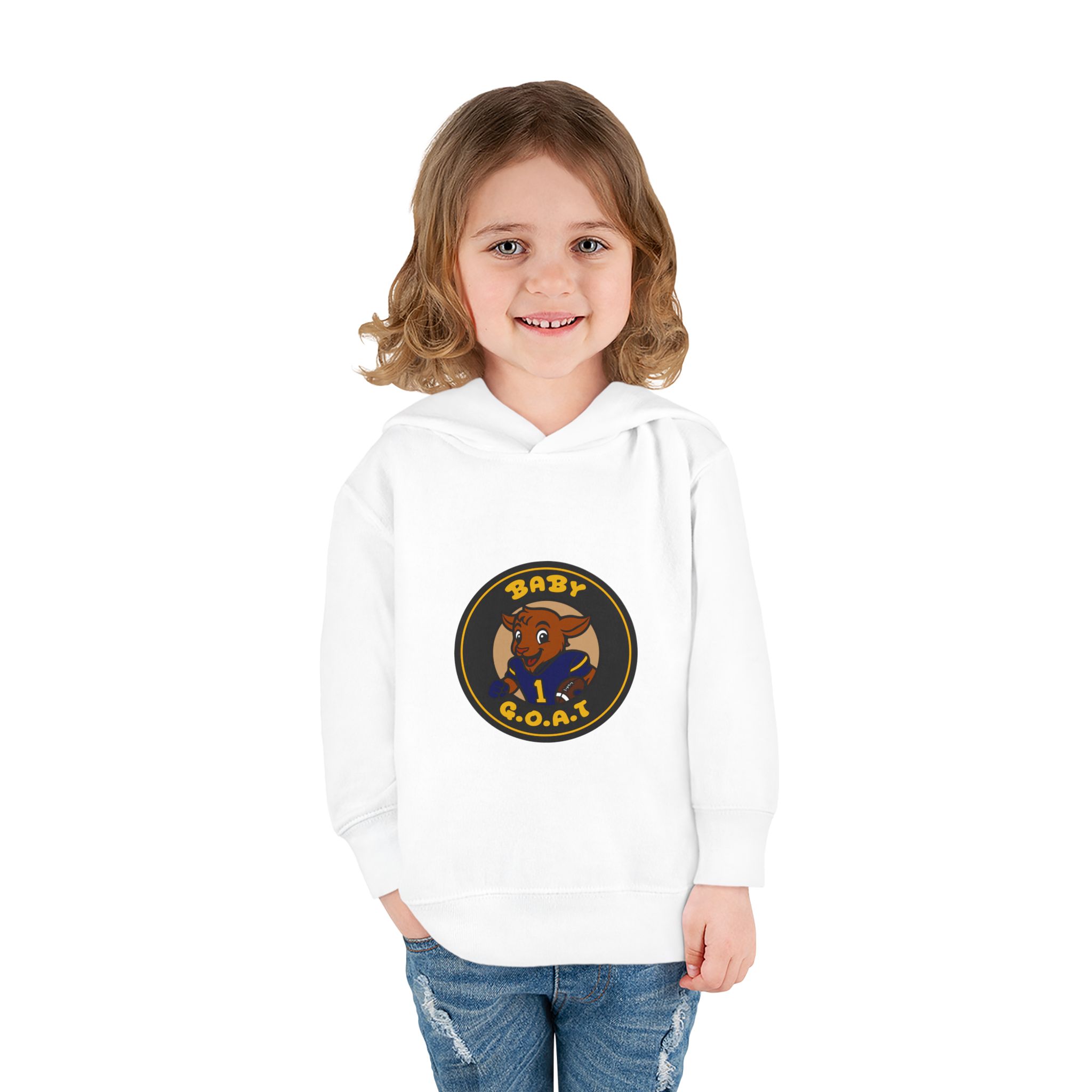 Davon The Touchdown Star Yellow BackgroundToddler Pullover Fleece Hoodie - Image 4