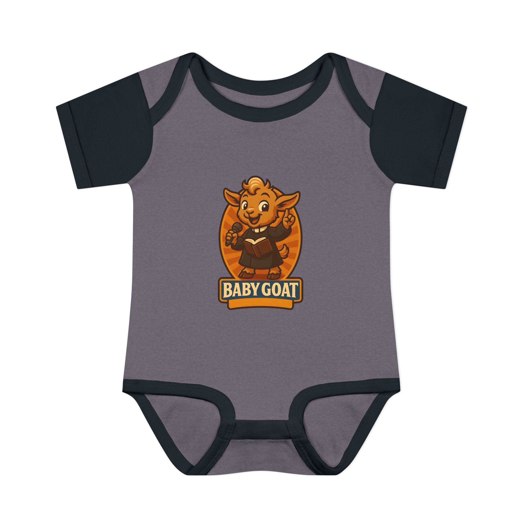 Baby Goat Infant Bodysuit – Cute Cartoon Kid Goat Graphic - Image 9