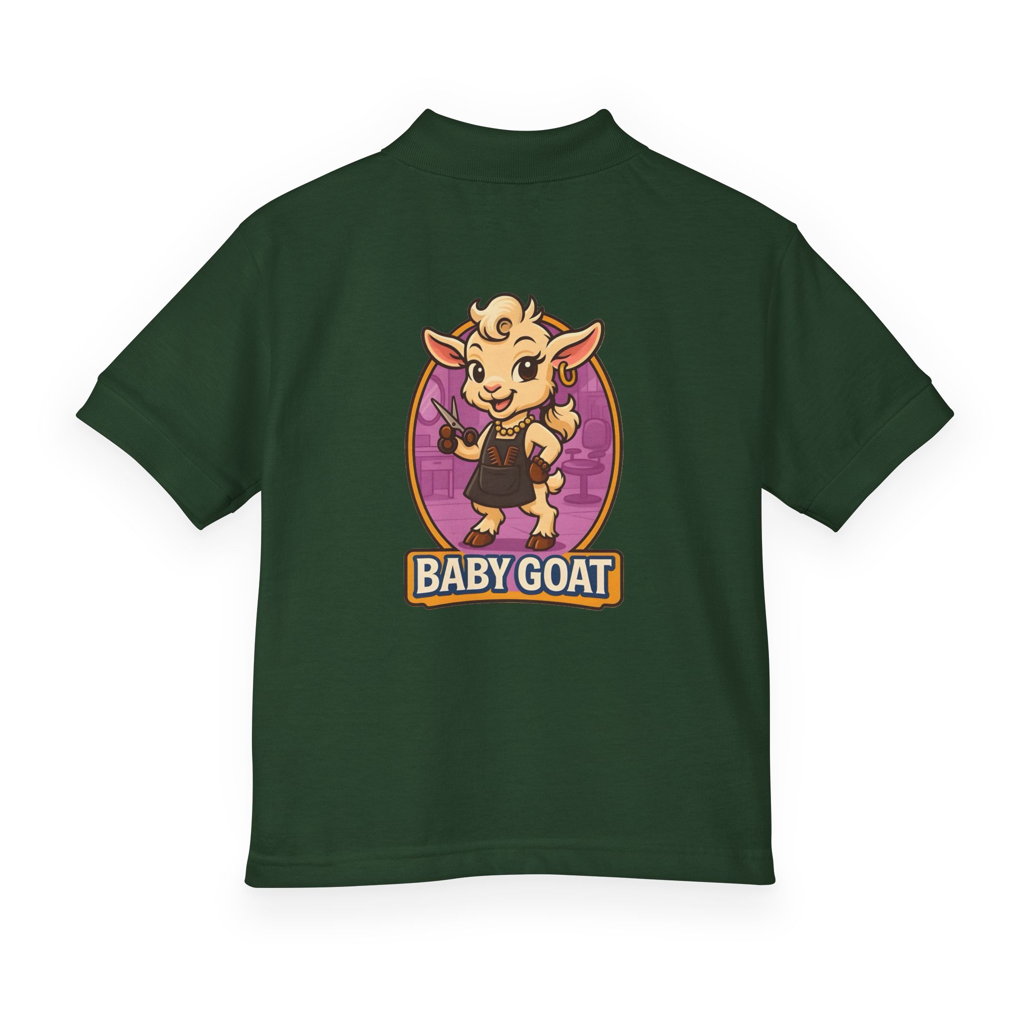 Joy the Stylist Youth Polo — Cute "Baby Goat" Embroidered Kids' School Polo - Image 14