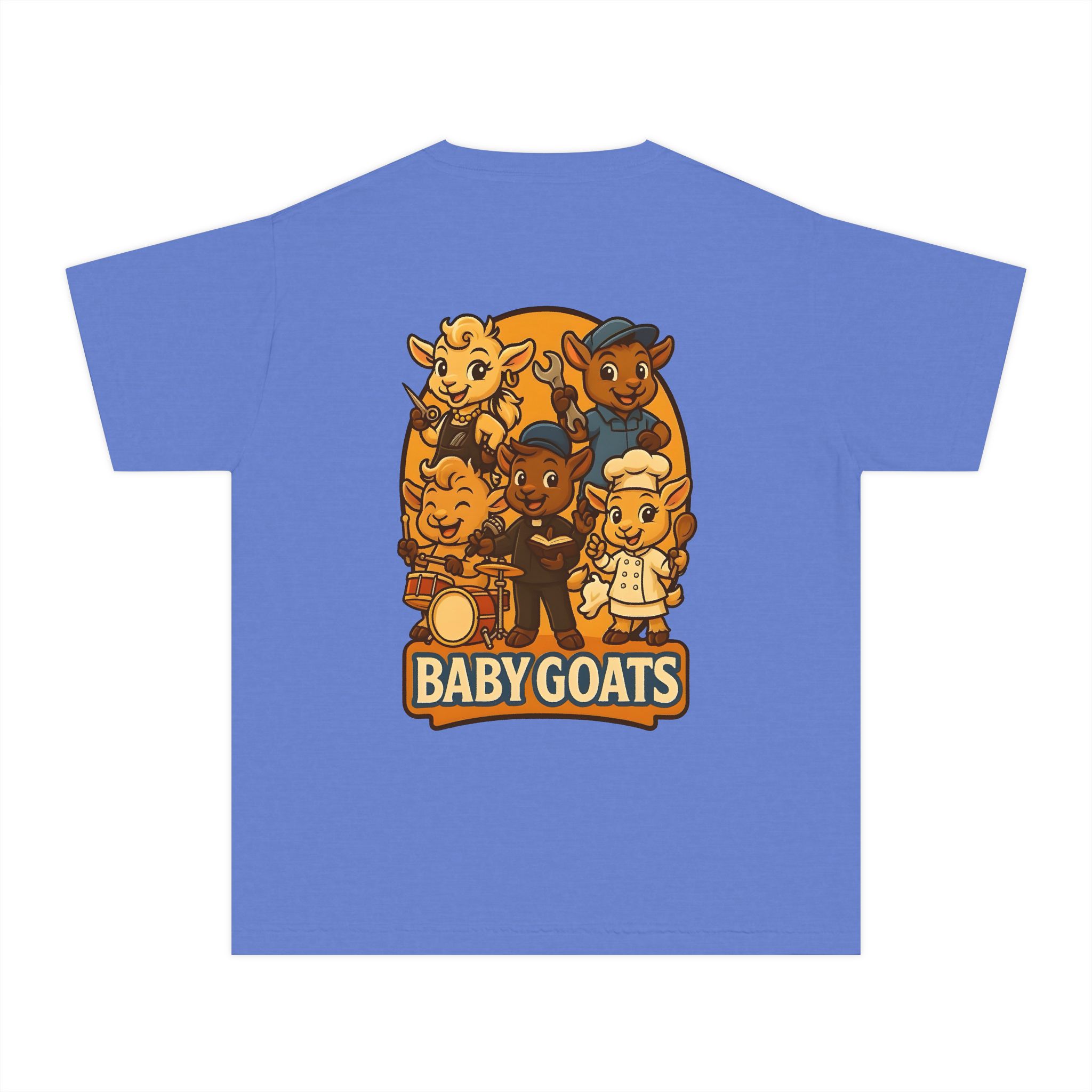 Kids "Baby Goats" Graphic Tee — Cute Cartoon Kids' Goat Band T-Shirt - Image 8
