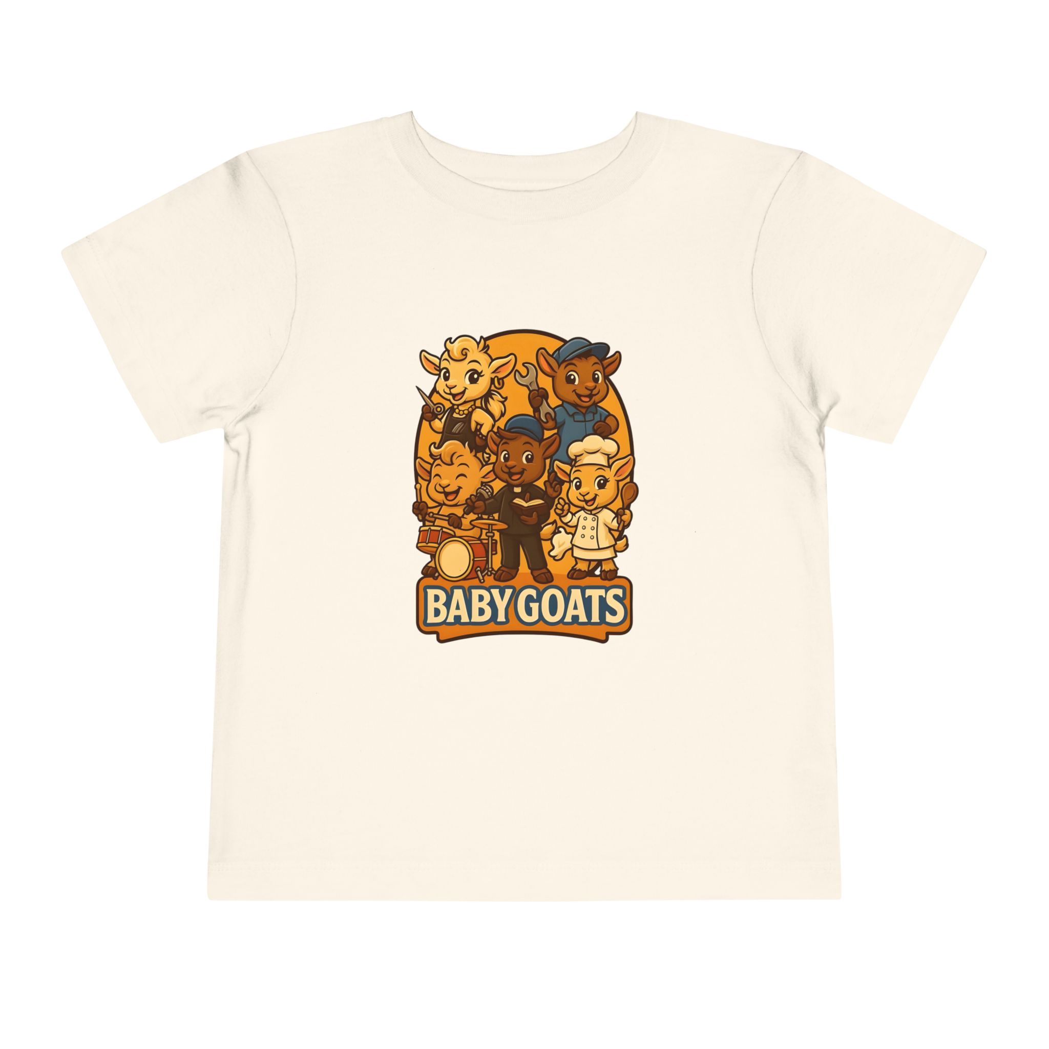 Little Dreamers Toddler Tee — Baby GOATS Cartoon Family - Image 11
