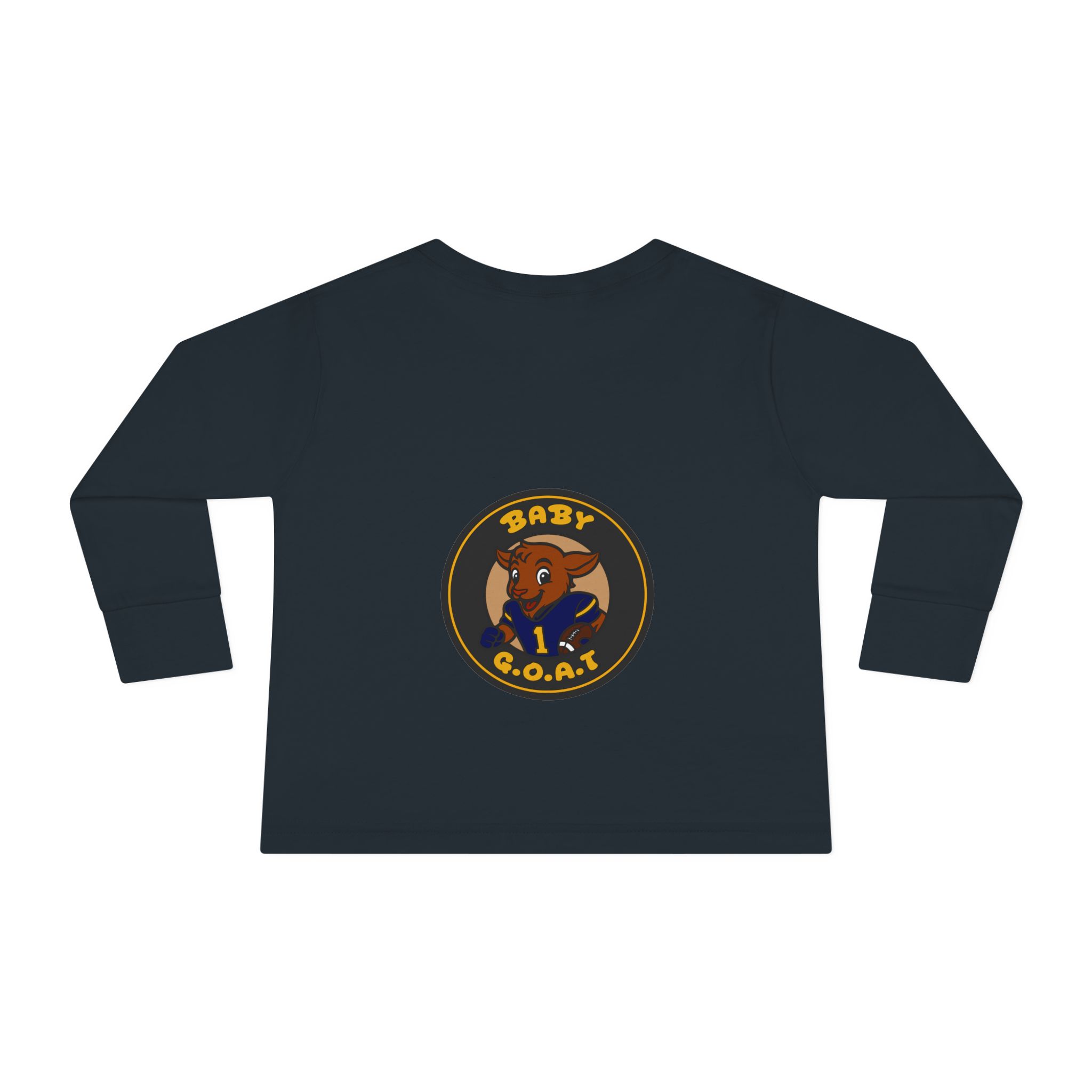 Davon The Touchdown Star Yello Background Baby G.O.A.T. Toddler Long Sleeve Tee — Cute Goat Athlete Graphic - Image 10