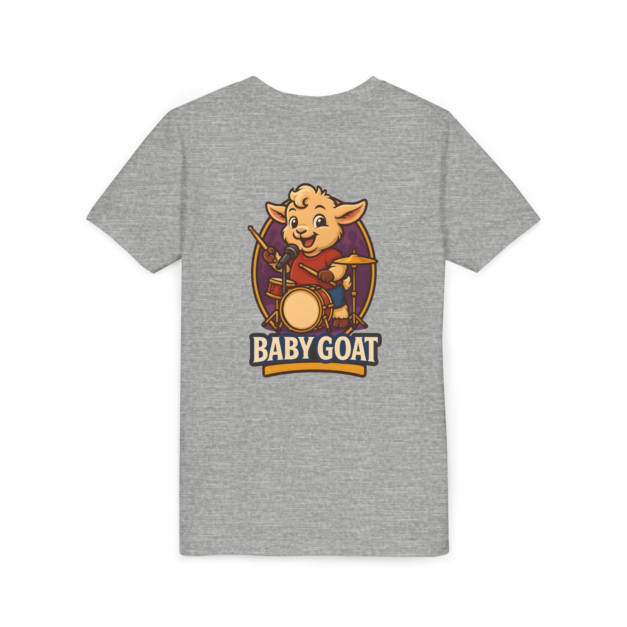 Youth Tee — Cute 'Baby Goat' Drummer Graphic Shirt for Kids - Image 16
