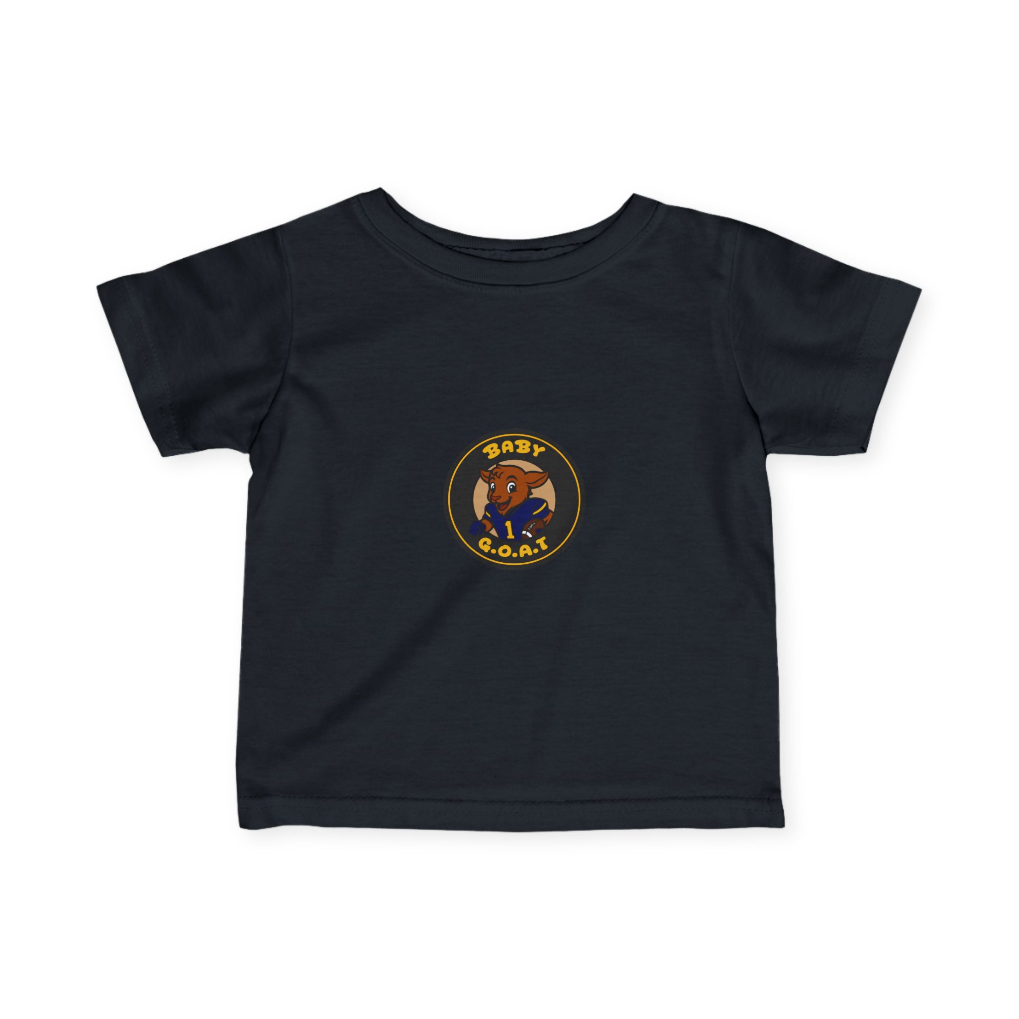 Davon The Touchdown Star Yello Background Infant Tee — "Baby G.O.A.T." Cute Goat Graphic Baby Shirt - Image 7