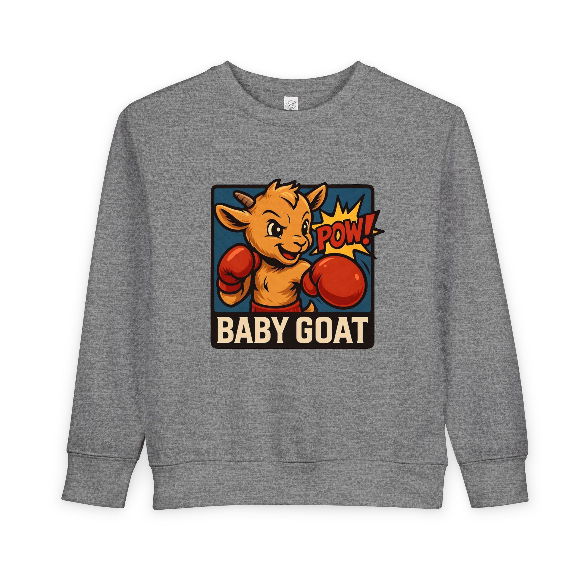 Baby G.O.A.T – Benny the Boxer Baby Goat Boxing Toddler Sweatshirt — Cute 'Baby Goat' Graphic Pullover - Image 5