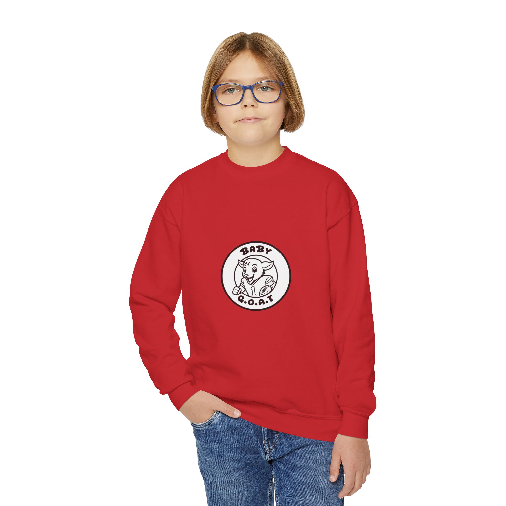 The Touchdown Star Baby G.O.A.T. Youth Crewneck Sweatshirt - Image 19