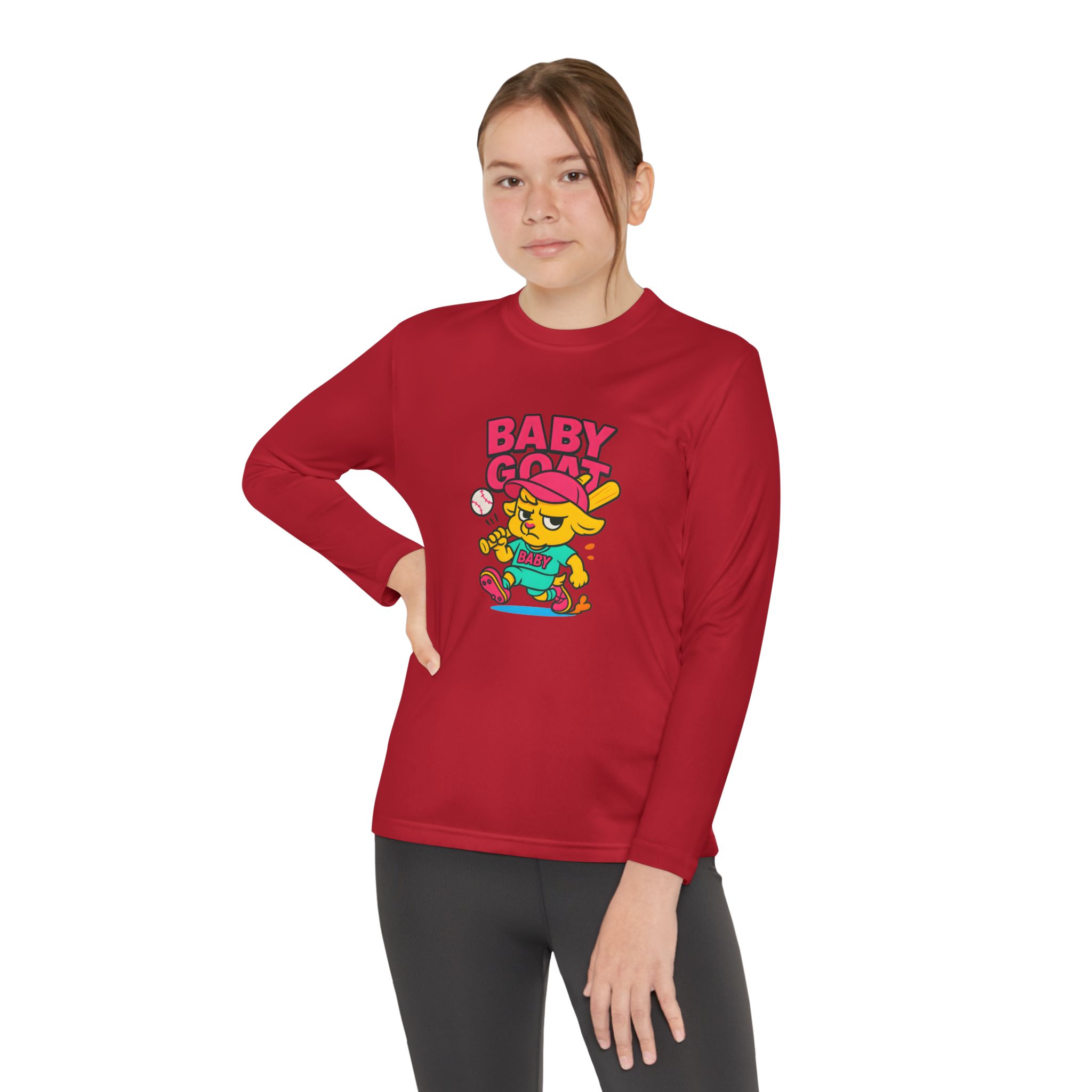 Skye the Cool Queen Youth Long Sleeve Tee — "Baby Goat" Skate Graphic - Image 16