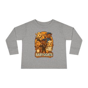 Toddler Tee — 'Baby Goats' Cute Cartoon Goat Kids Long Sleeve Shirt