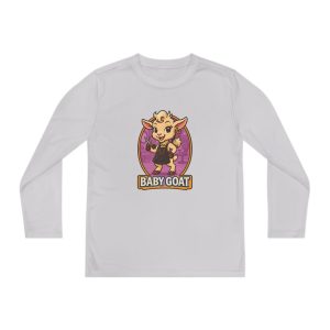 Joy the Stylist Baby Goat Youth Long Sleeve Tee — Cute Cartoon Kid’s Shirt