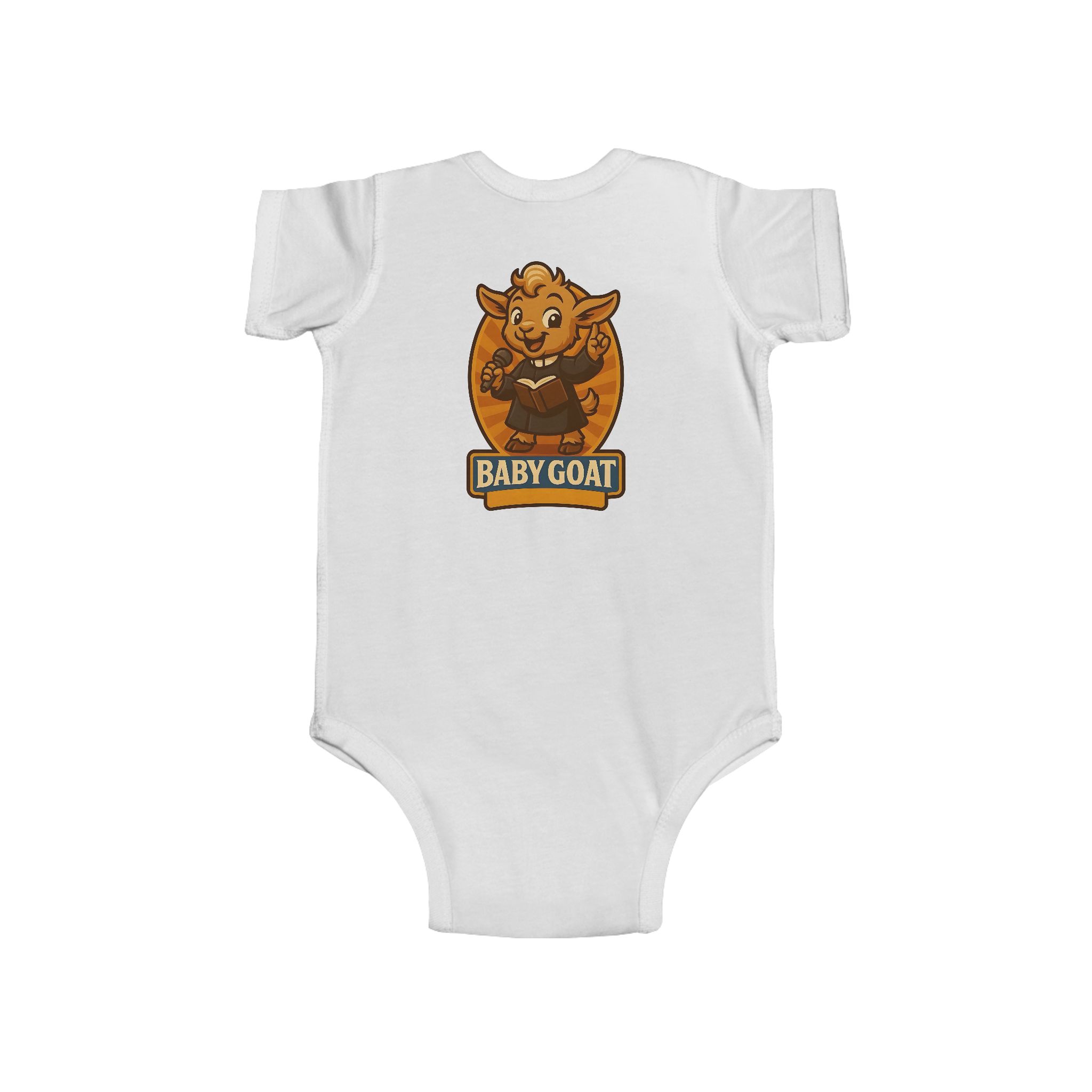 Baby Goat Infant Bodysuit – Cute Farm Animal Baby Onesie - Image 2