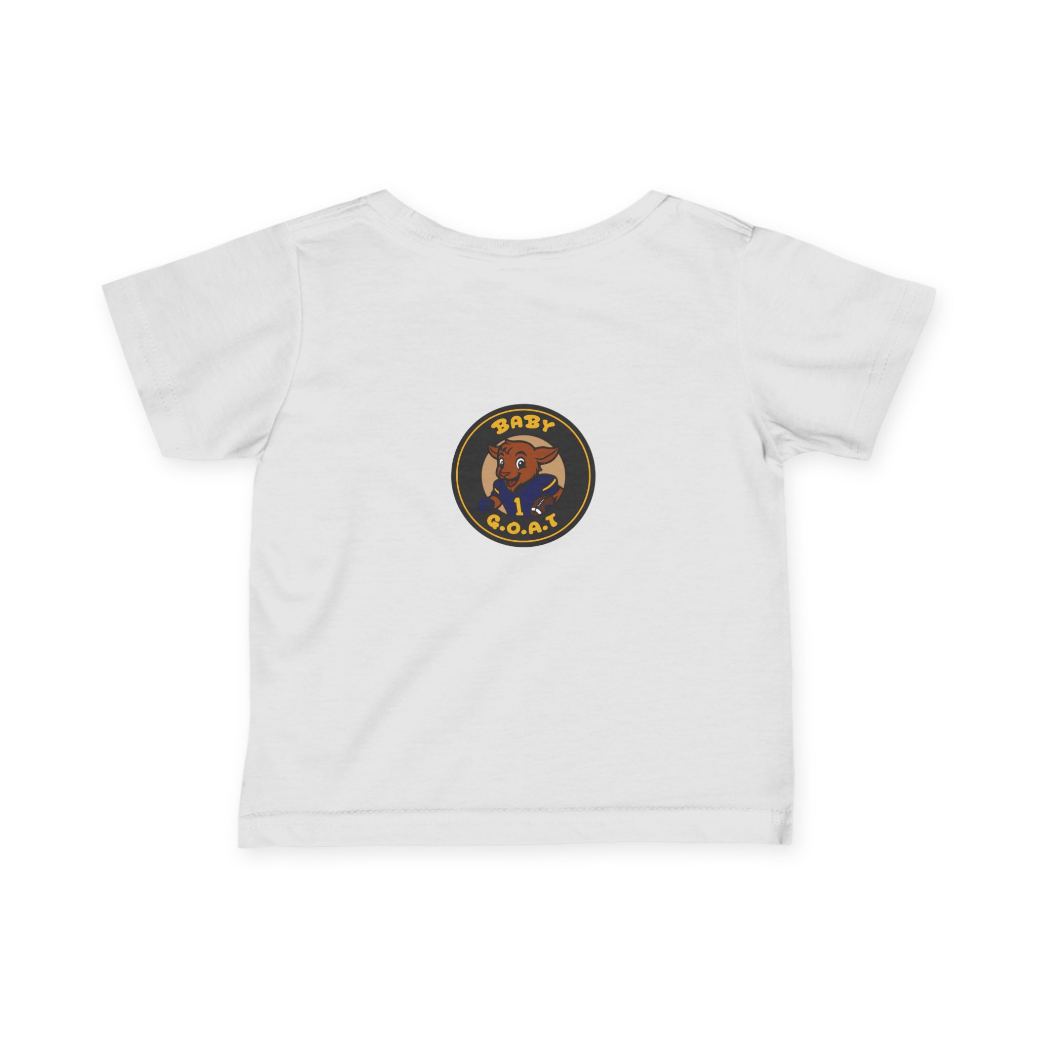 Davon The Touchdown Star Yello Background Infant Tee — "Baby G.O.A.T." Cute Goat Graphic Baby Shirt - Image 2