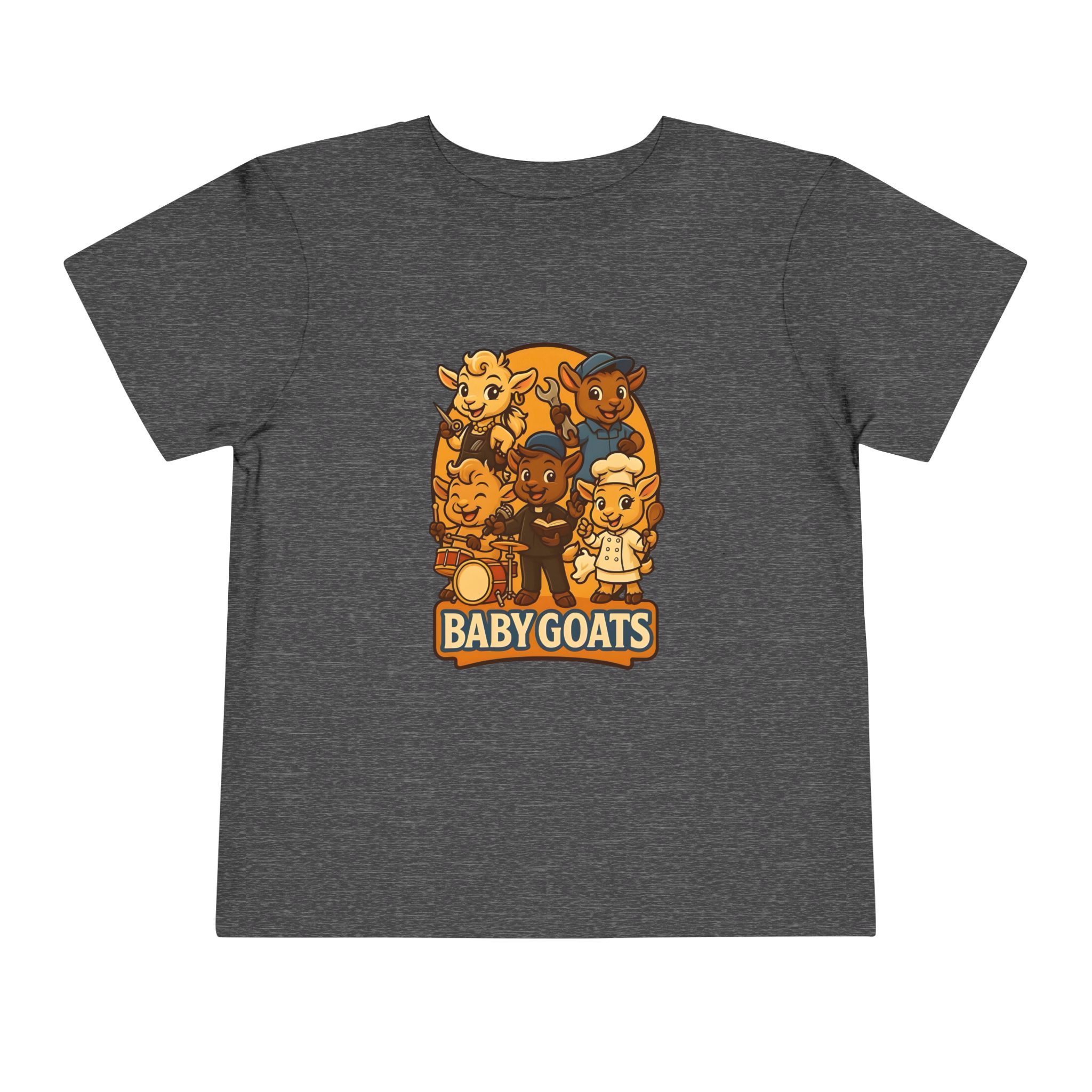 Little Dreamers Toddler Tee — Baby GOATS Cartoon Family - Image 14